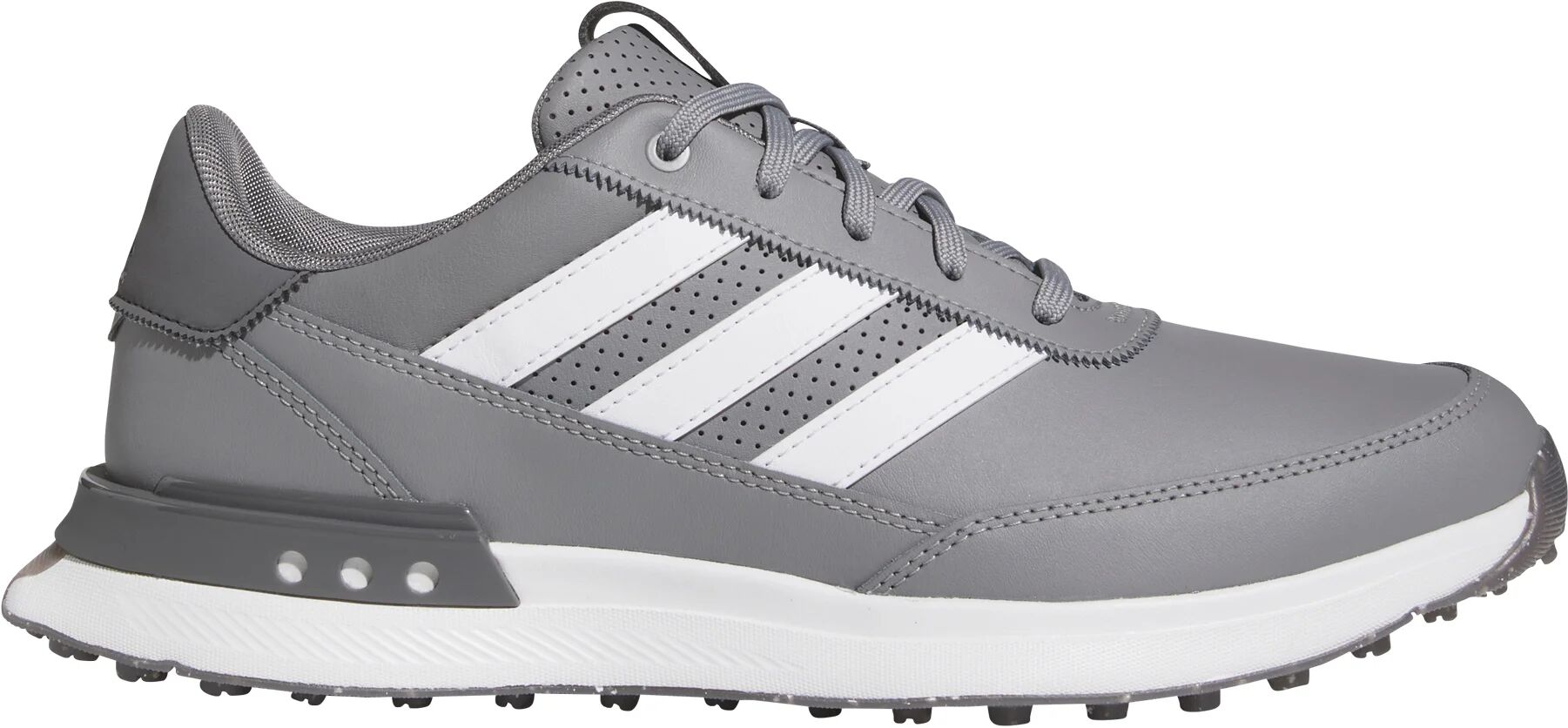 adidas S2G Spikeless Leather 24 Golf Shoes - Grey Three/Cloud White/Grey Five - 10.5 - MEDIUM