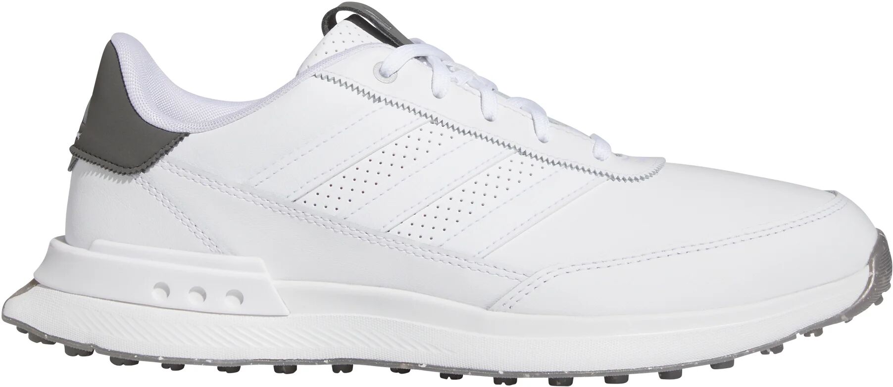 adidas S2G Spikeless Leather 24 Golf Shoes - Cloud White/Cloud White/Charcoal - 9.5 - MEDIUM