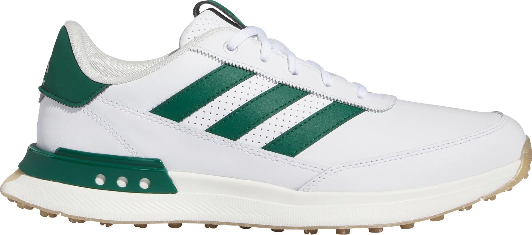 adidas S2G Spikeless Leather 24 Golf Shoes - Cloud White/Collegiate Green/Gum - 10.5 - MEDIUM