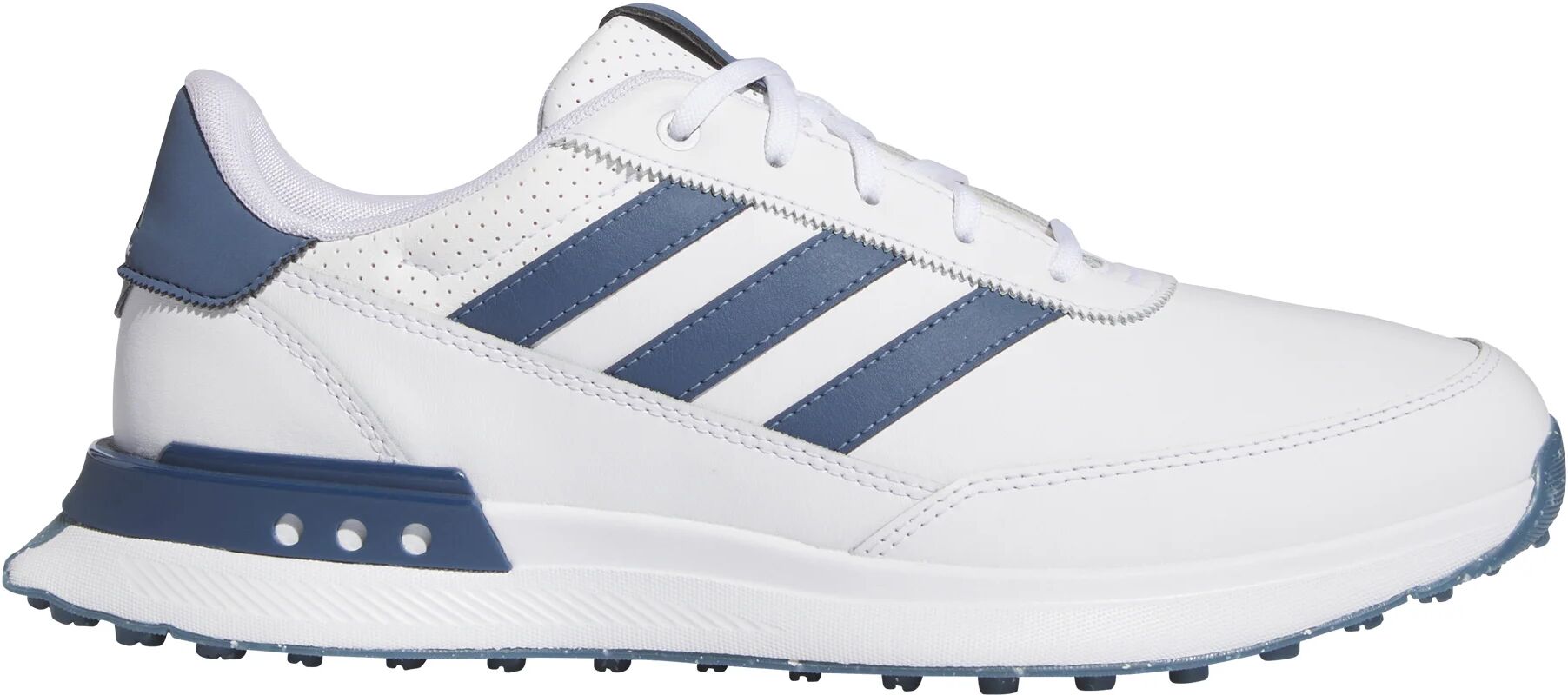 adidas S2G Spikeless Leather 24 Golf Shoes - Cloud White/Collegiate Navy/Silver Metallic - 8 - MEDIUM