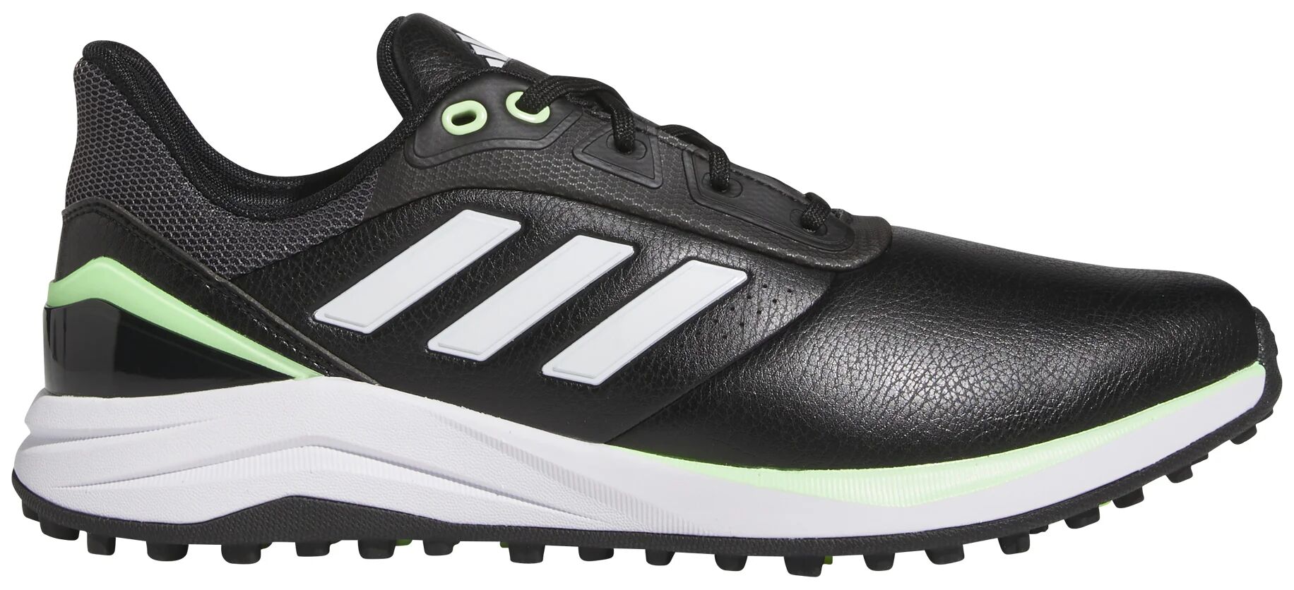 adidas Solarmotion Spikeless 24 Golf Shoes - Core Black/Cloud White/Green Spark - 9.5 - WIDE
