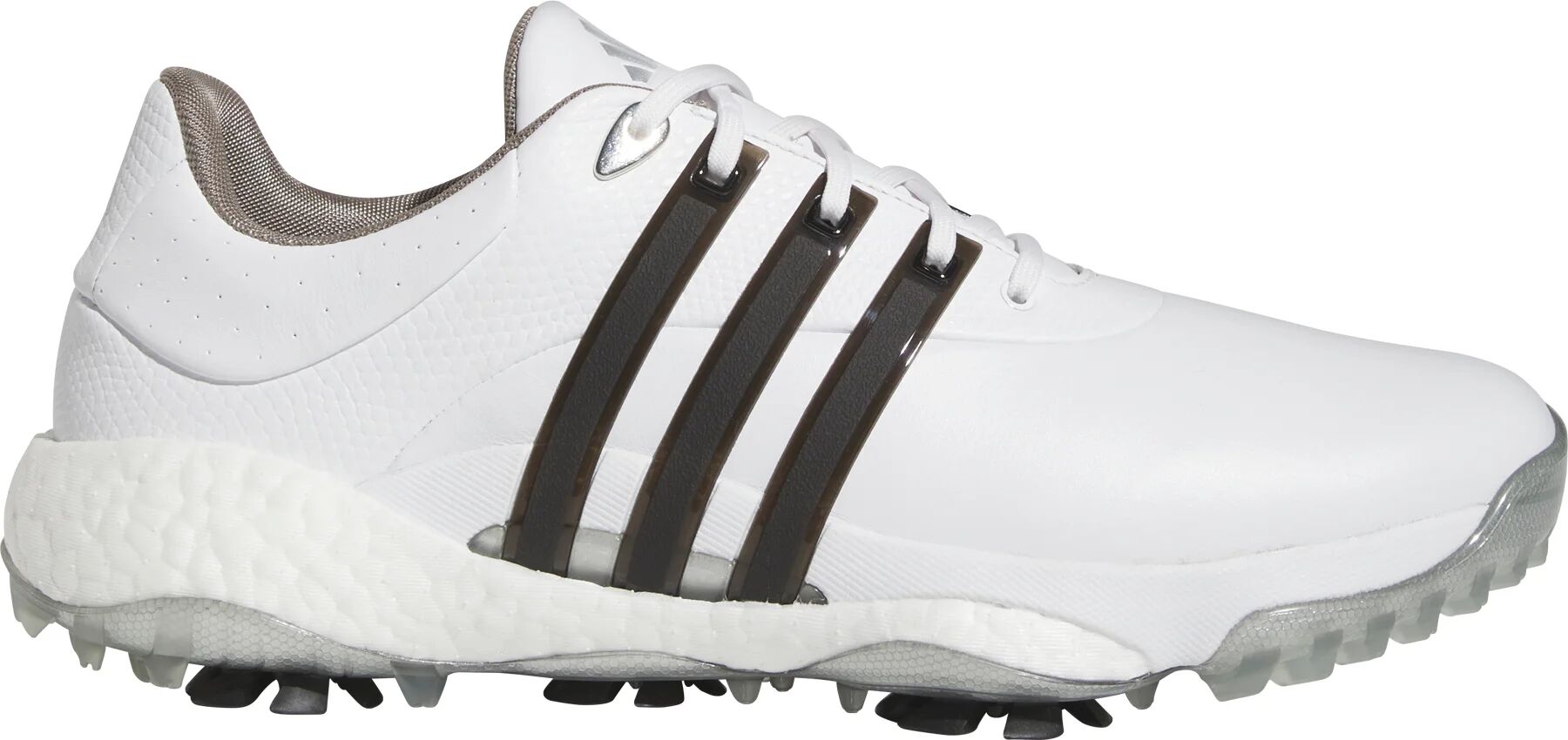adidas Tour360 22 BOOST Golf Shoes - Cloud White/Core Black/Silver Metallic - 8.5 - MEDIUM