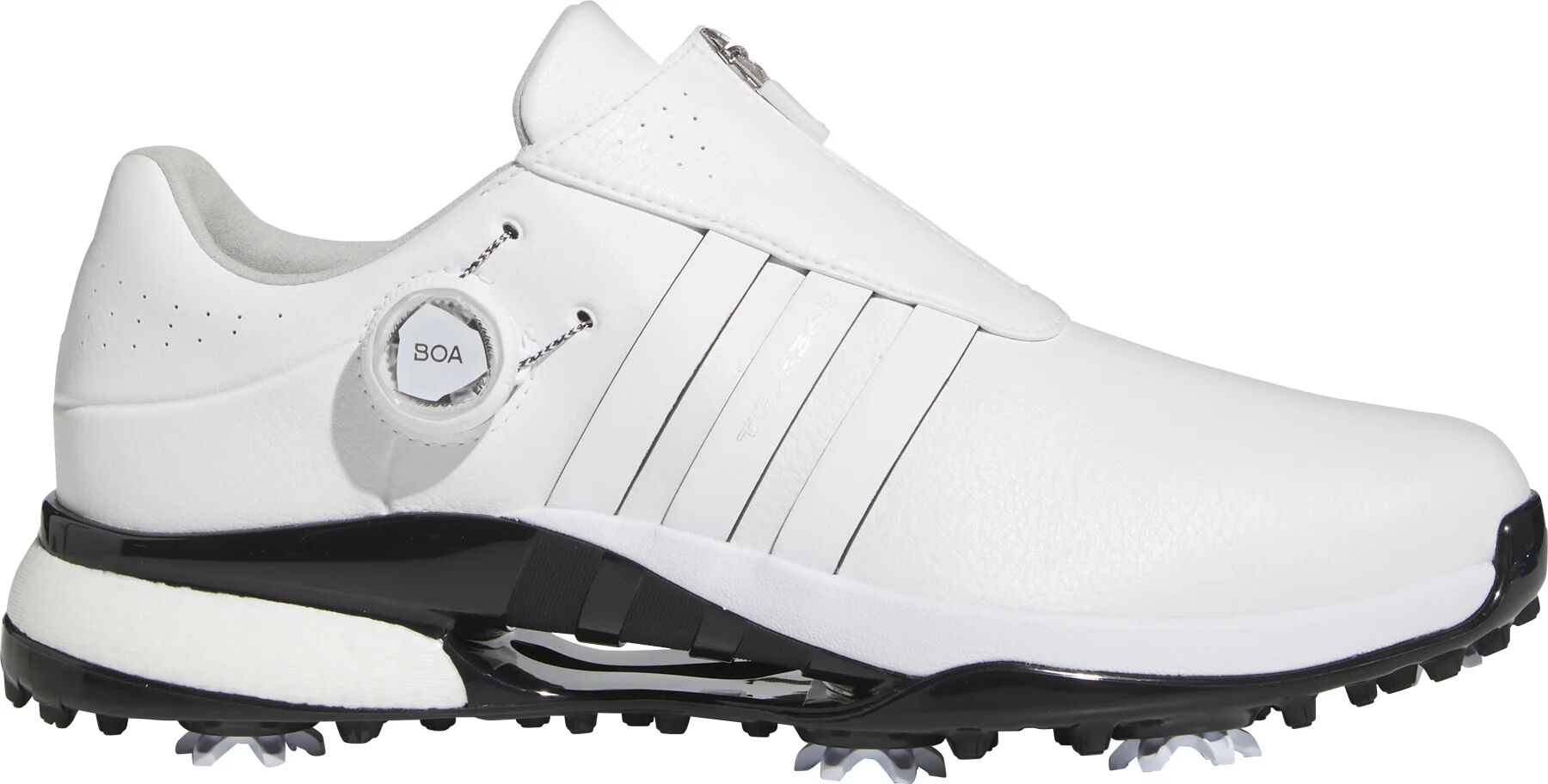 adidas Tour360 24 BOA BOOST Golf Shoes - Cloud White/Cloud White/Core Black - 12 - MEDIUM