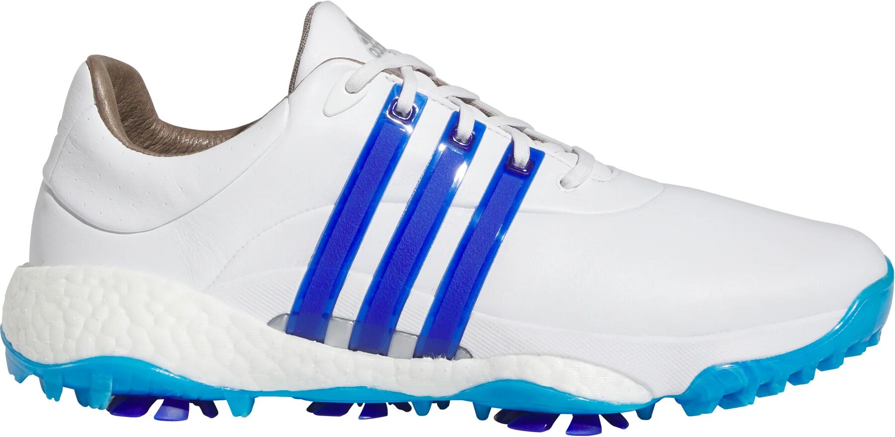 adidas TOUR 360 22 Golf Shoes - Cloud White/Lucid Blue/Silver Metallic - 11.5 - M