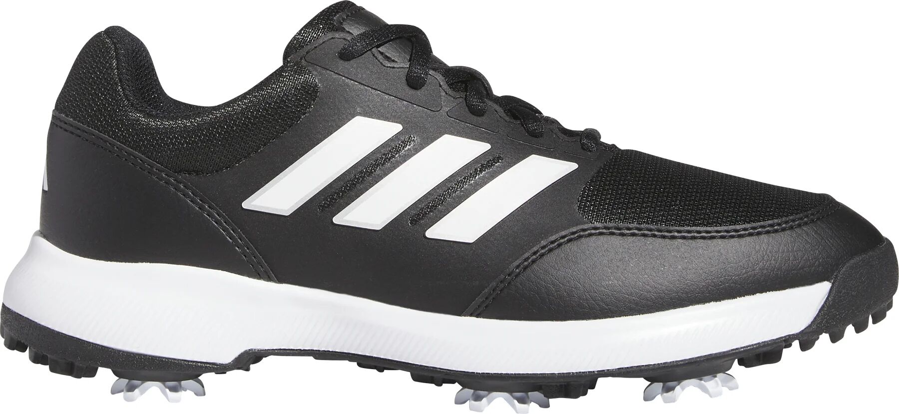 adidas Womens Tech Response 3.0 Golf Shoes - Core Black/Cloud White/Silver Metallic - 11 - MEDIUM