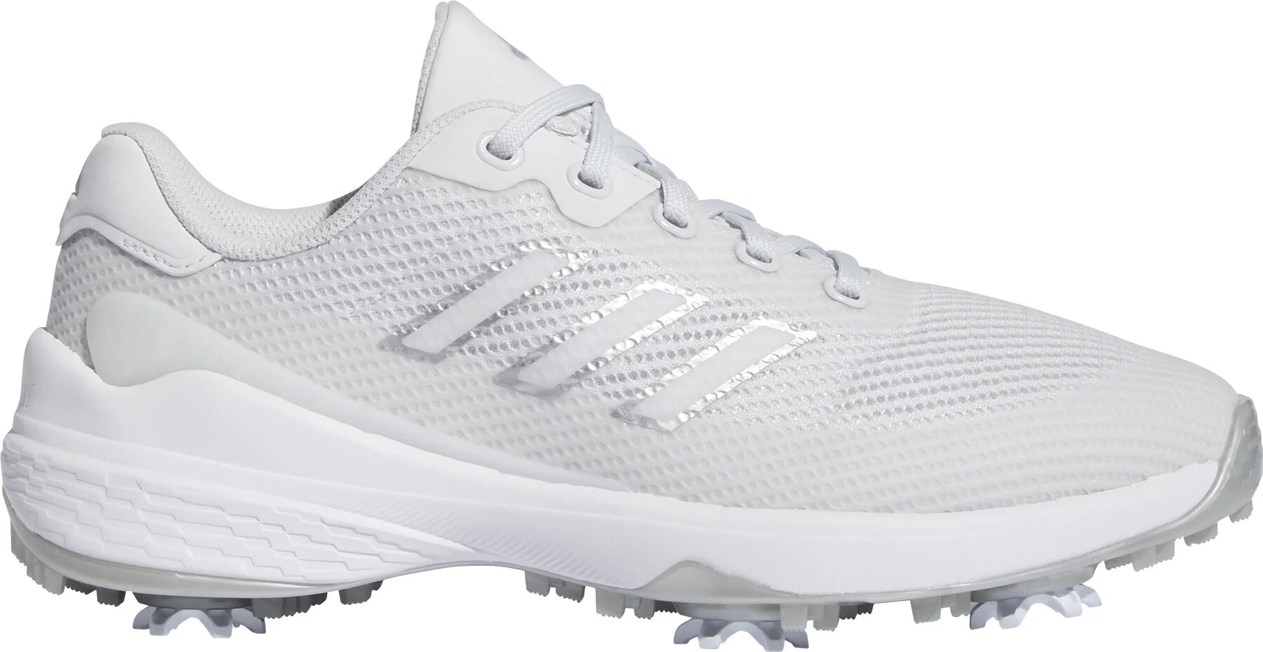 adidas Womens ZG23 Vent Golf Shoes - Dash Grey/Cloud White/Silver Metallic - 10 - MEDIUM