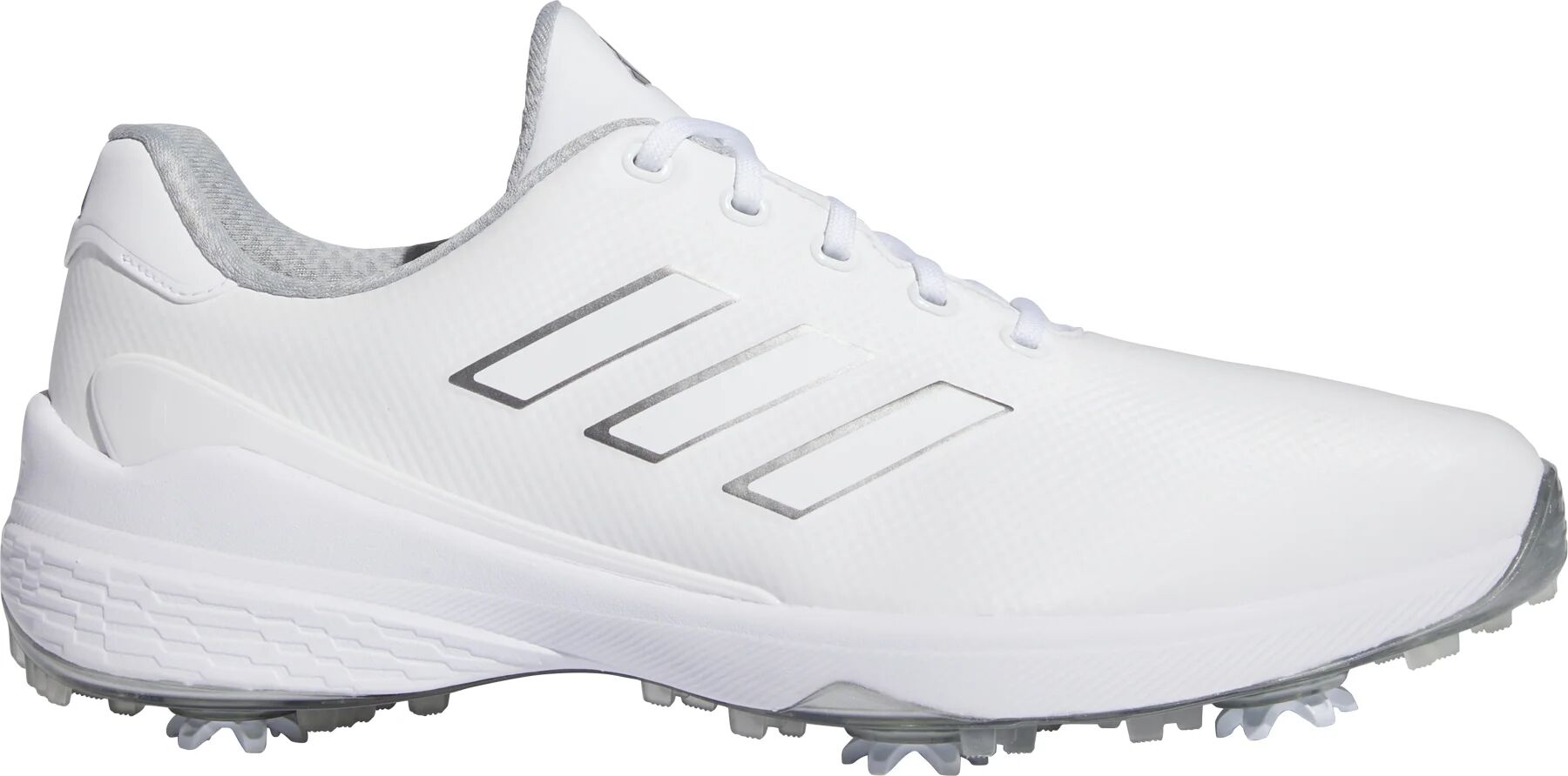 adidas ZG23 Golf Shoes - Cloud White/Silver Metallic/Silver Metallic - 7.5 - WIDE