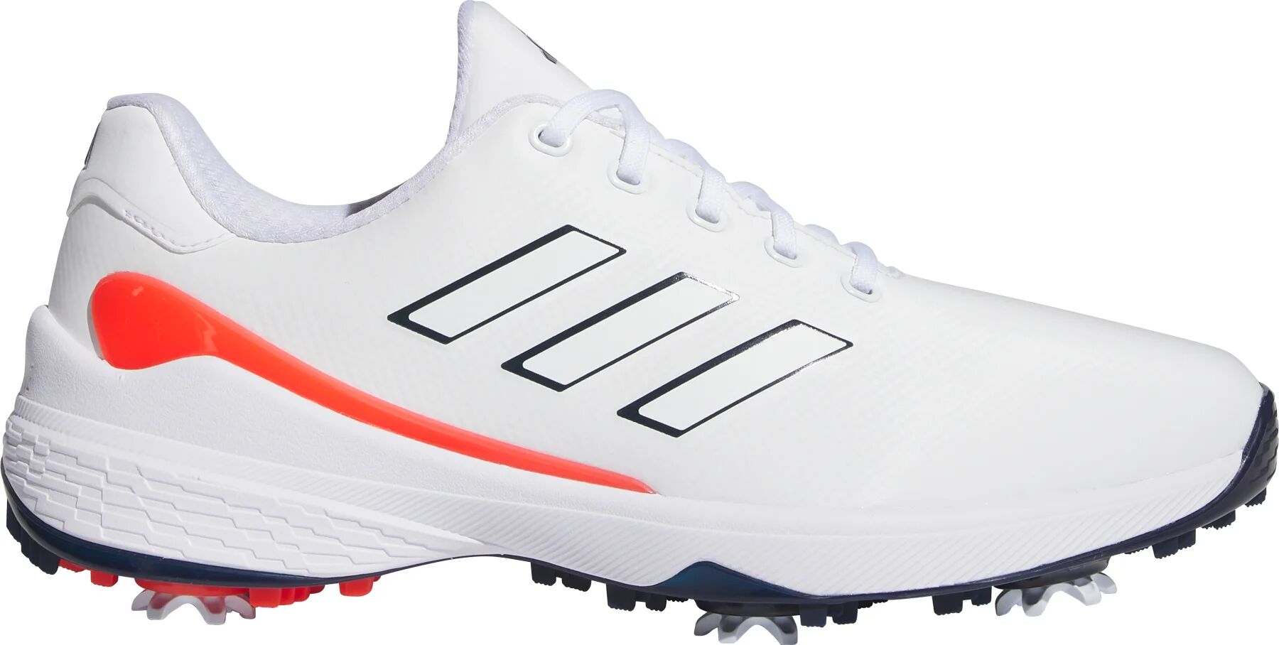 adidas ZG23 Golf Shoes - Cloud White/Collegiate Navy/Bright Red - 7.5 - MEDIUM