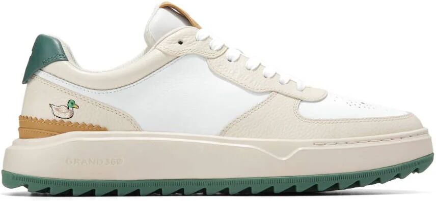 Cole Haan GrandPro Crossover Golf Shoes - Whitecap Gray/Optic White/Ivory/Myrtle - 10.5 - MEDIUM