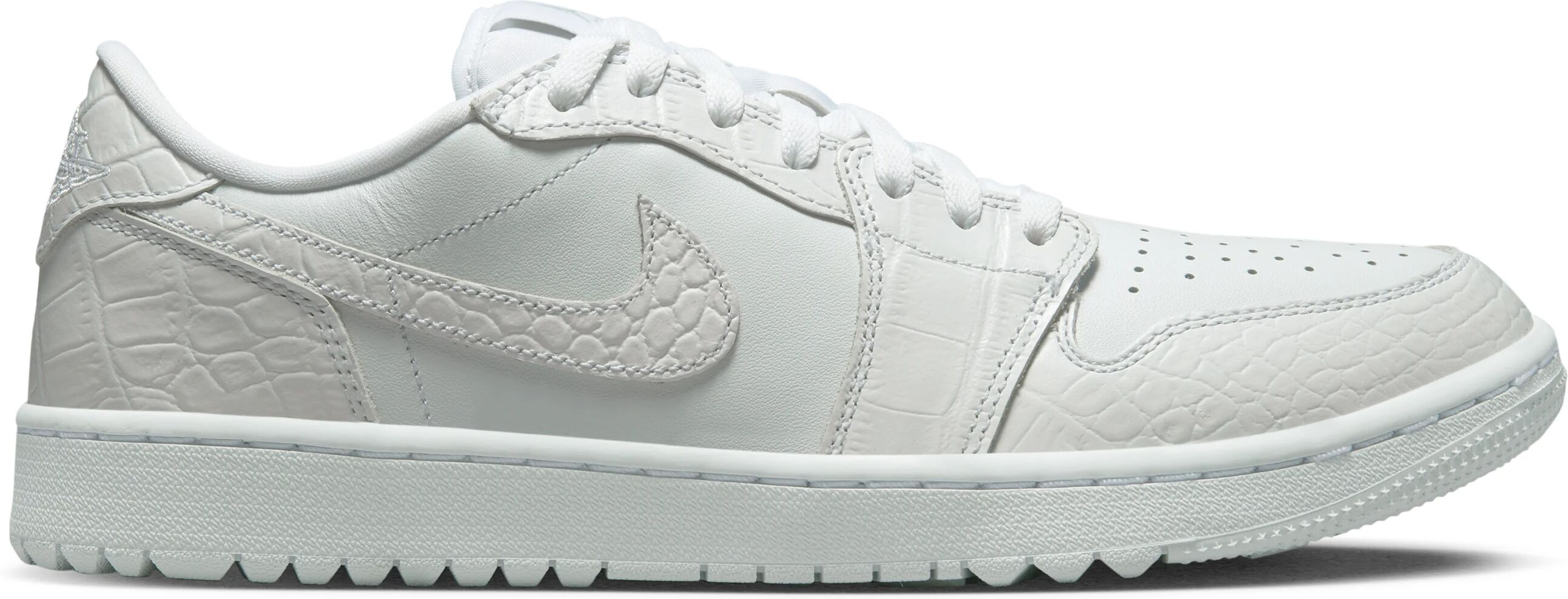 Nike Air Jordan 1 Low G Golf Shoes - White/White/Pure Platinum - 16.5 - MEDIUM