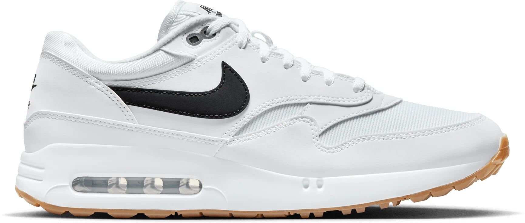 Nike Air Max 1 86 OG G Golf Shoes 2024 - White/Gum Medium Brown/Black - 10.5 - MEDIUM