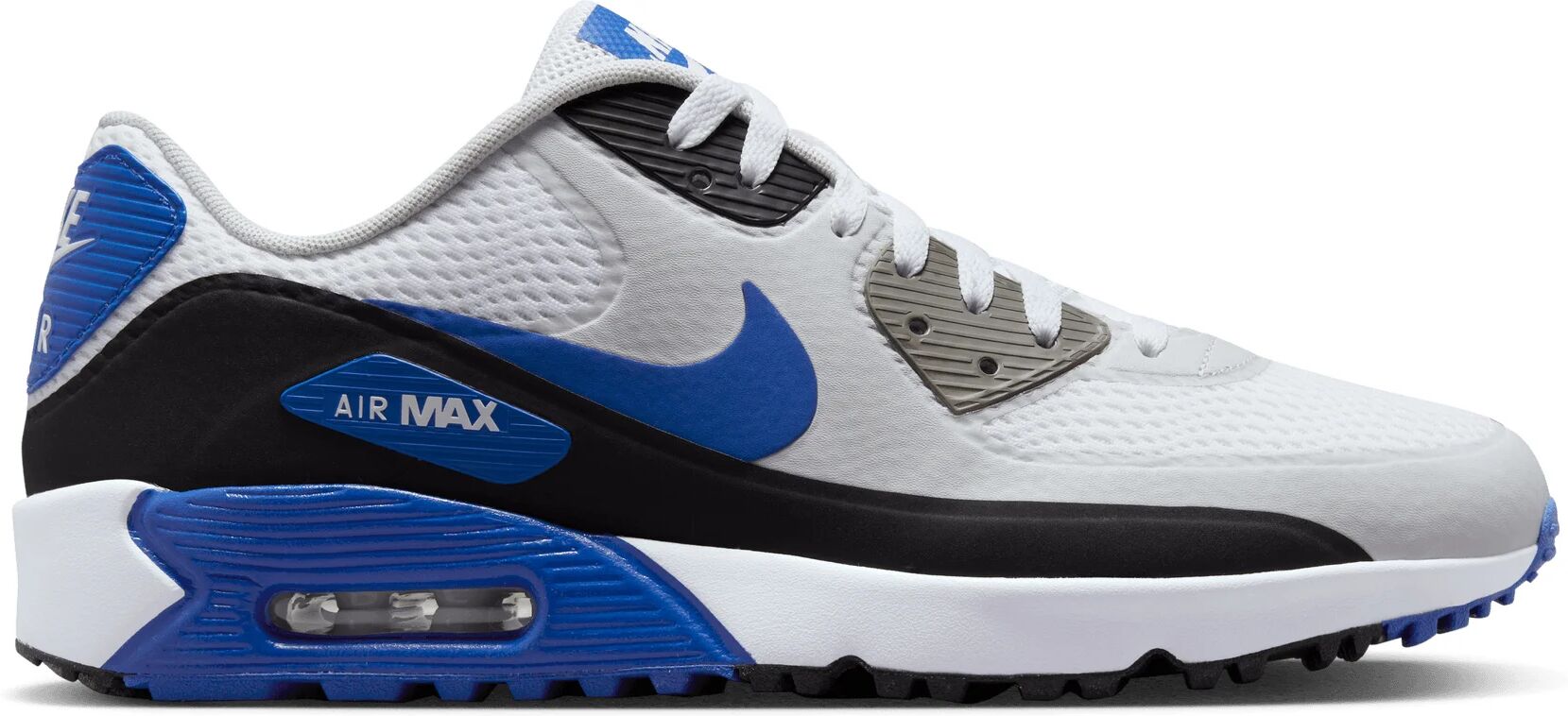 Nike Air Max 90 G Golf Shoes - White/Black/Photon Dust/Game Royal - 5.5 - MEDIUM