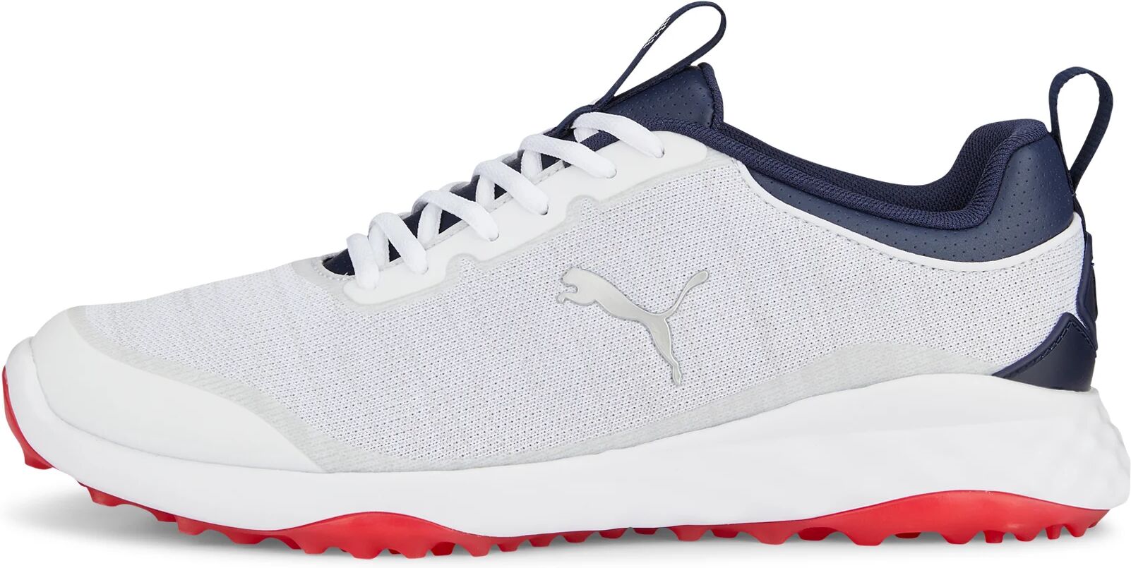 Fusion Pro Golf Shoes - PUMA White/PUMA Navy/For All Time Red - 7.5 - WIDE