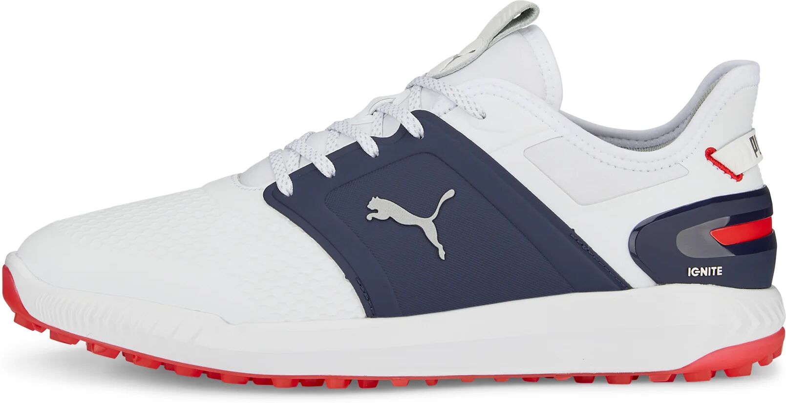 IGNITE Elevate Golf Shoes - PUMA White/PUMA Silver/PUMA Navy - 14 - WIDE