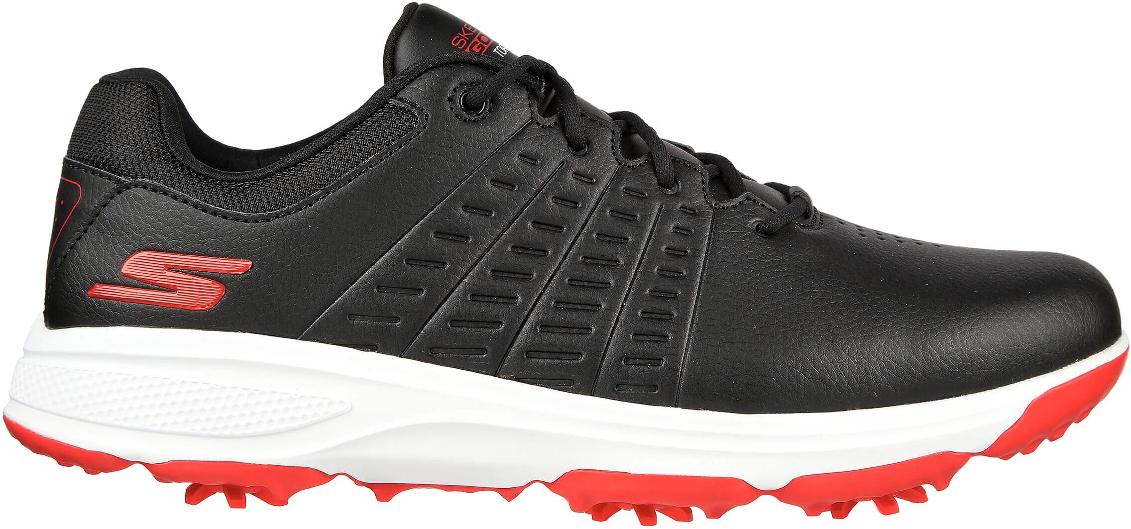 Skechers GO GOLF Torque 2 Golf Shoes - Black/Red - 7.5 - MEDIUM