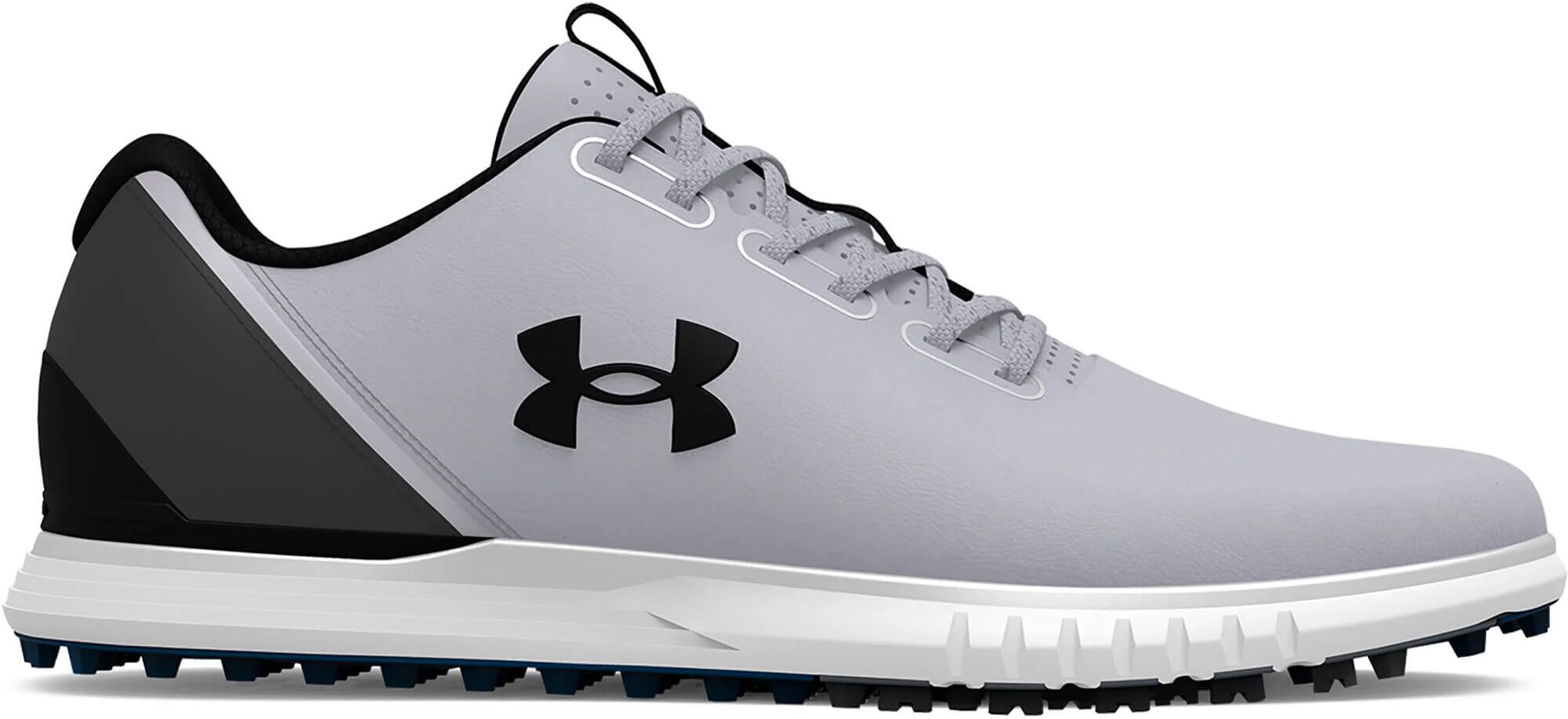 Under Armour UA Charged Medal Spikeless Golf Shoes - Mod Gray/Jet Gray/Black - 8 - WIDE