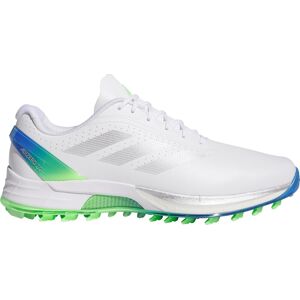 adidas Adizero ZG Spikeless Golf Shoes 2025 - Cloud White/Silver Metallic/Lime Burst - 7 - MEDIUM