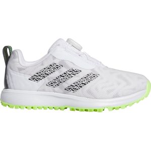 adidas Junior Codechaos BOA 25 Golf Shoes - Cloud White/Core Black/Lucid Lemon - 6 - MEDIUM