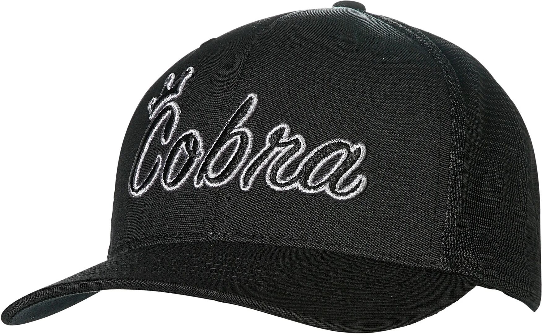 Cobra Crown C Trucker Snapback Men's Golf Hat - Black