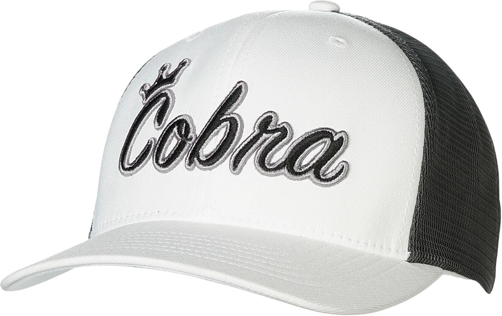 Cobra Crown C Trucker Snapback Men's Golf Hat - White