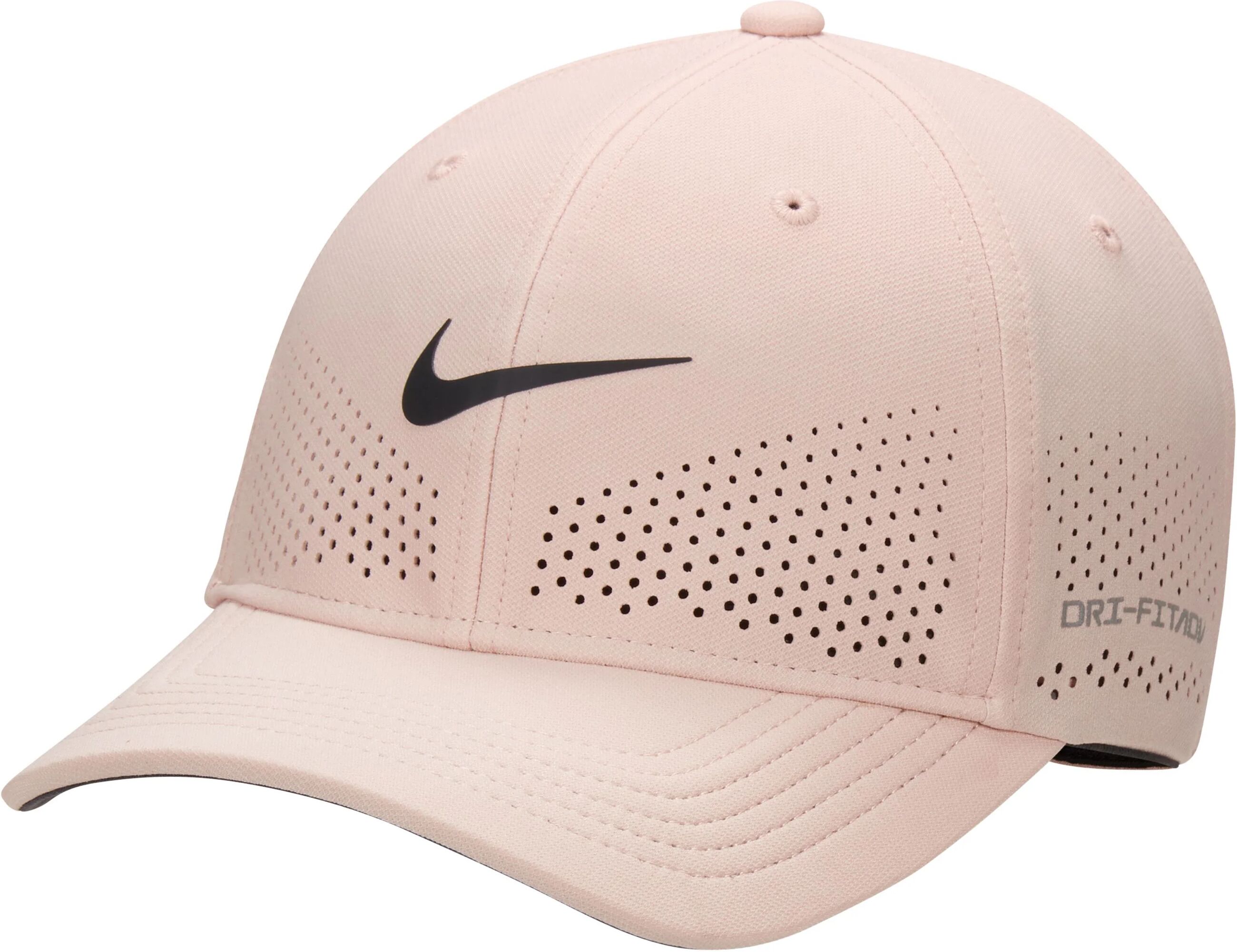 Nike Dri-FIT ADV Rise Structured Swoosh Flex Men's Golf Hat - Pink, Size: Medium/Large