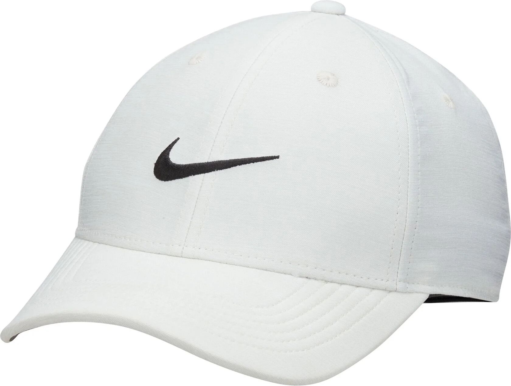 Nike Dri-FIT Club Structured Heathered Men's Golf Hat - White, Size: Small/Medium