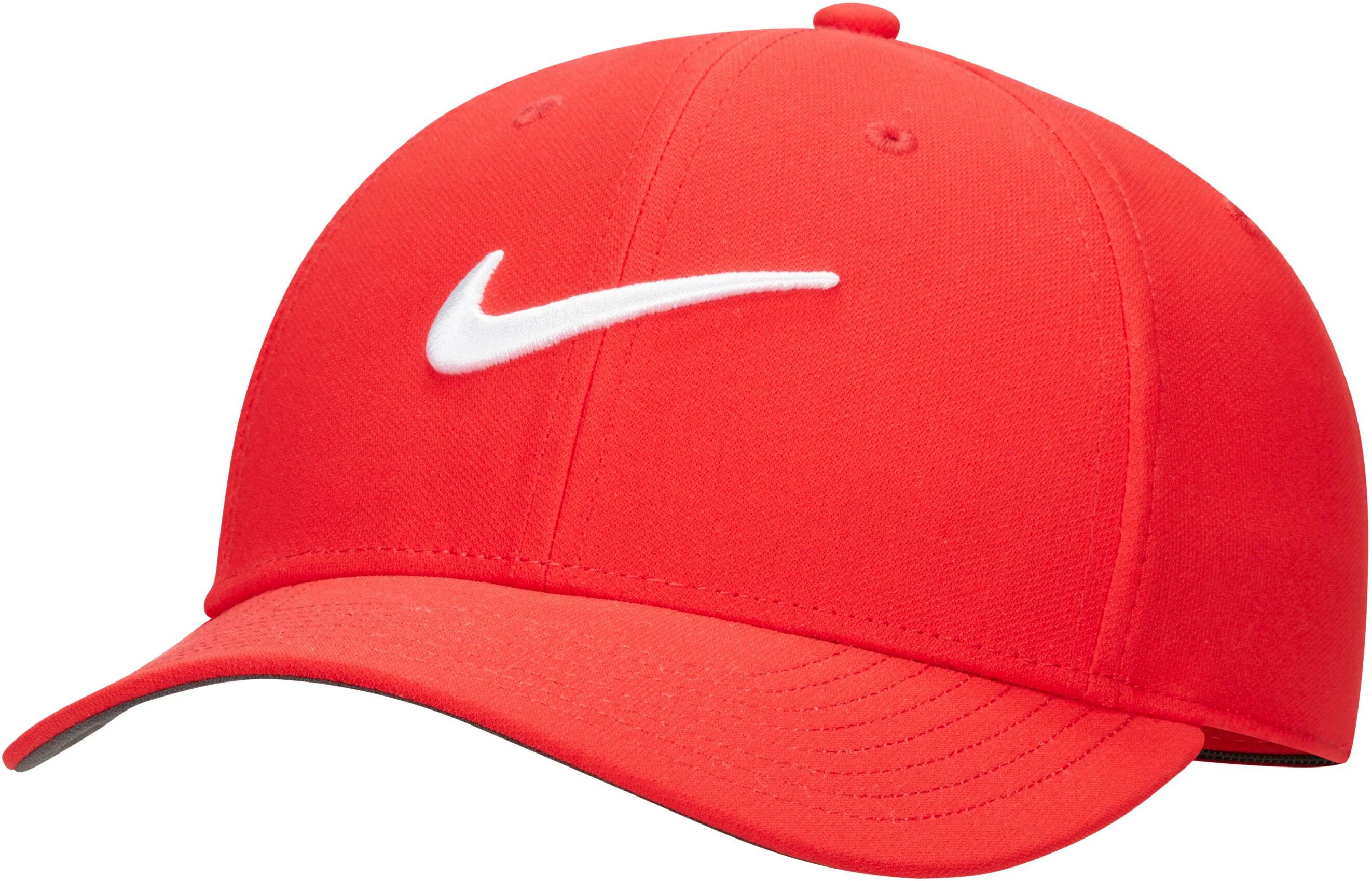 Nike Dri-FIT Club Structured Swoosh Men's Golf Hat - Red, Size: Small/Medium