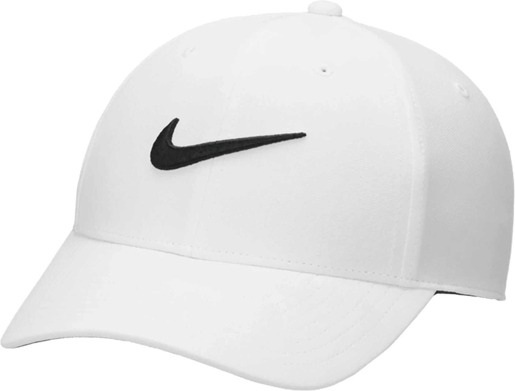 Nike Dri-FIT Club Structured Swoosh Men's Golf Hat - White, Size: Small/Medium