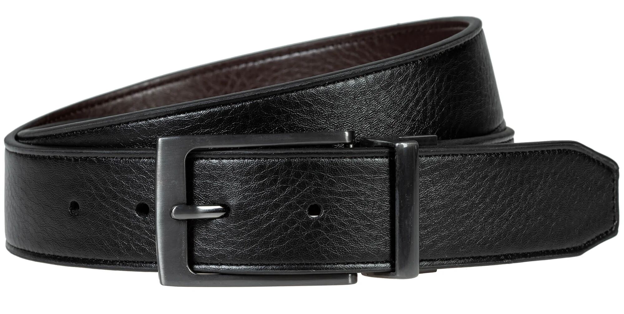 Nike Men's Golf Edge Stitch Reversible Leather Belt - Black, Size: 34