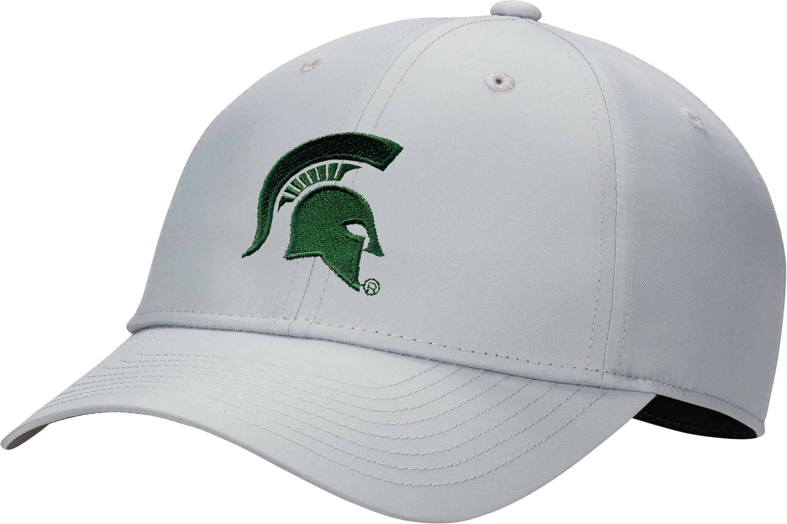 Nike Michigan State Spartans Dri-FIT Club Men's Golf Hat - Helmet Logo - Grey, Size: Large/X-Large