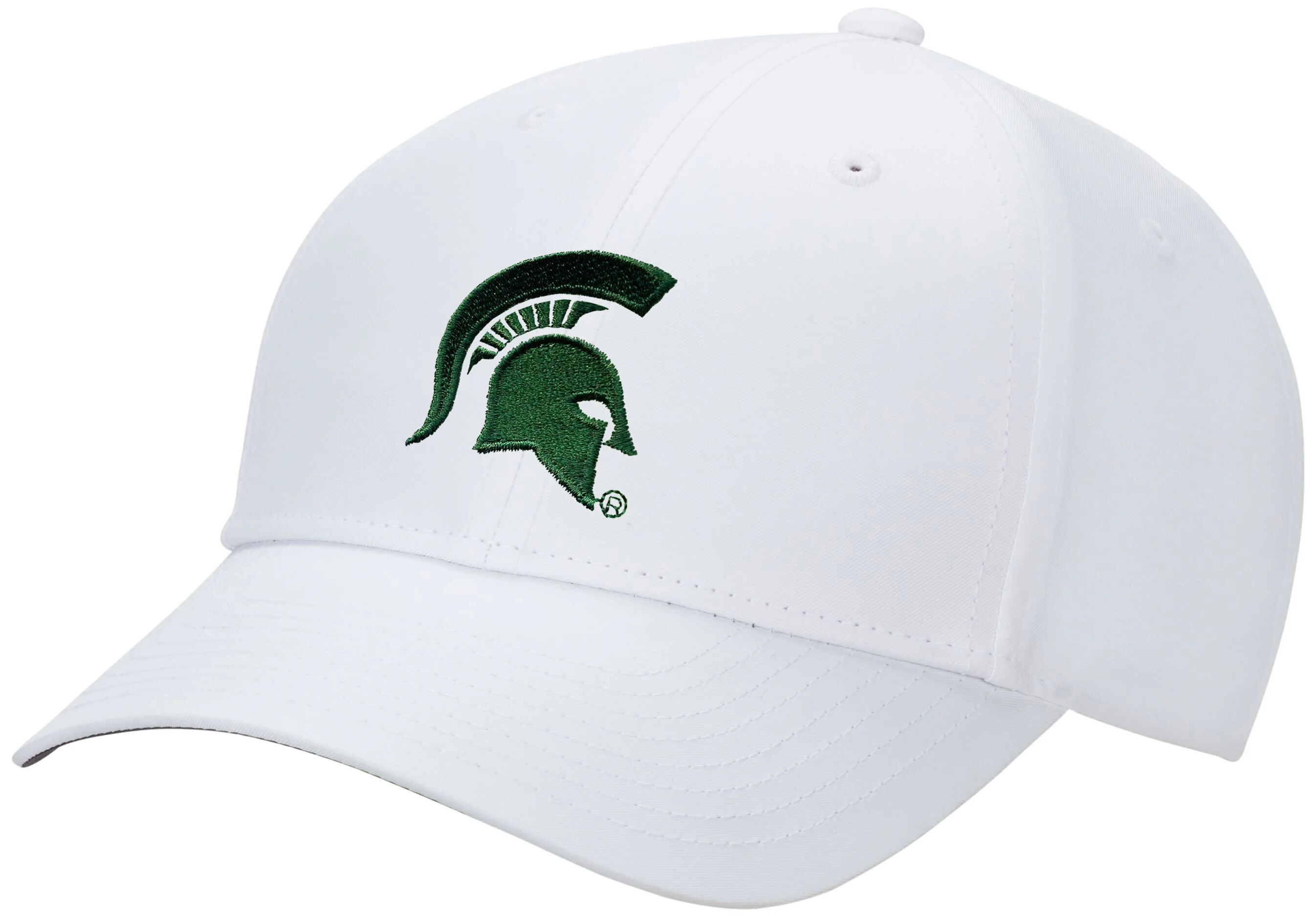 Nike Michigan State Spartans Dri-FIT Club Men's Golf Hat - Helmet Logo - White, Size: Large/X-Large