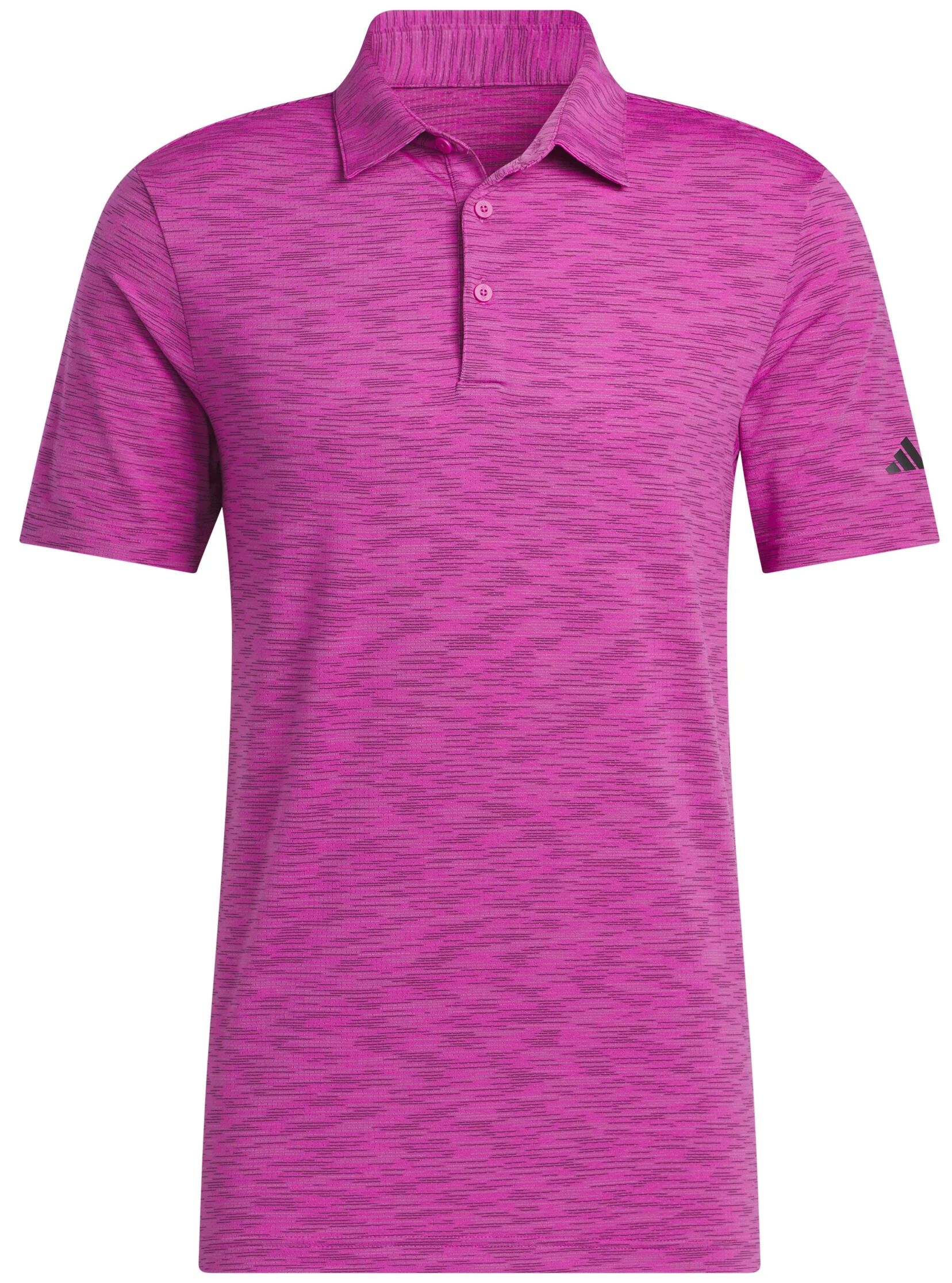 adidas Space Dye Men's Golf Polo Shirt - Pink, Size: Small