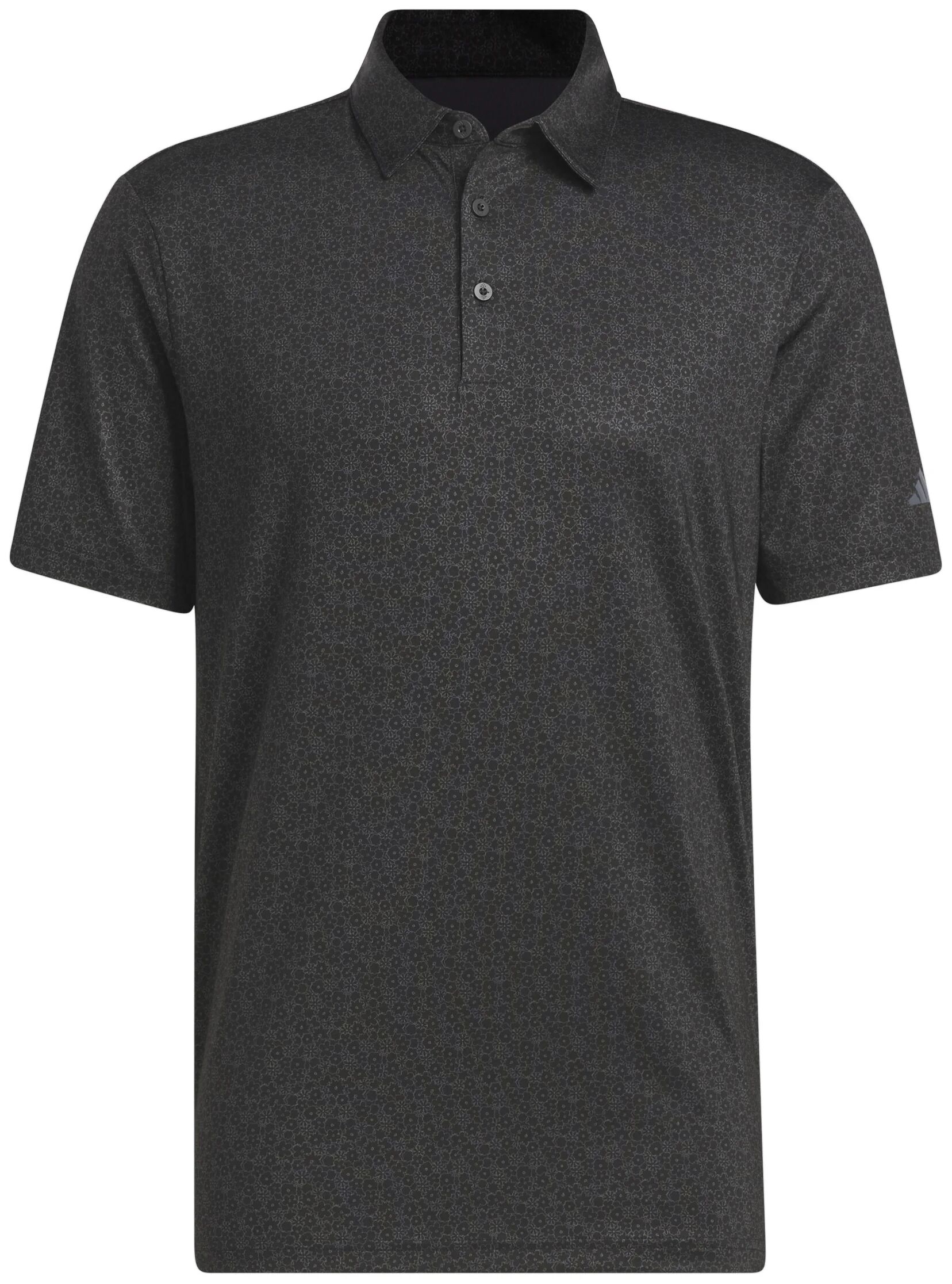 adidas Ultimate 365 Allover Print Men's Golf Polo Shirt - Black, Size: Large
