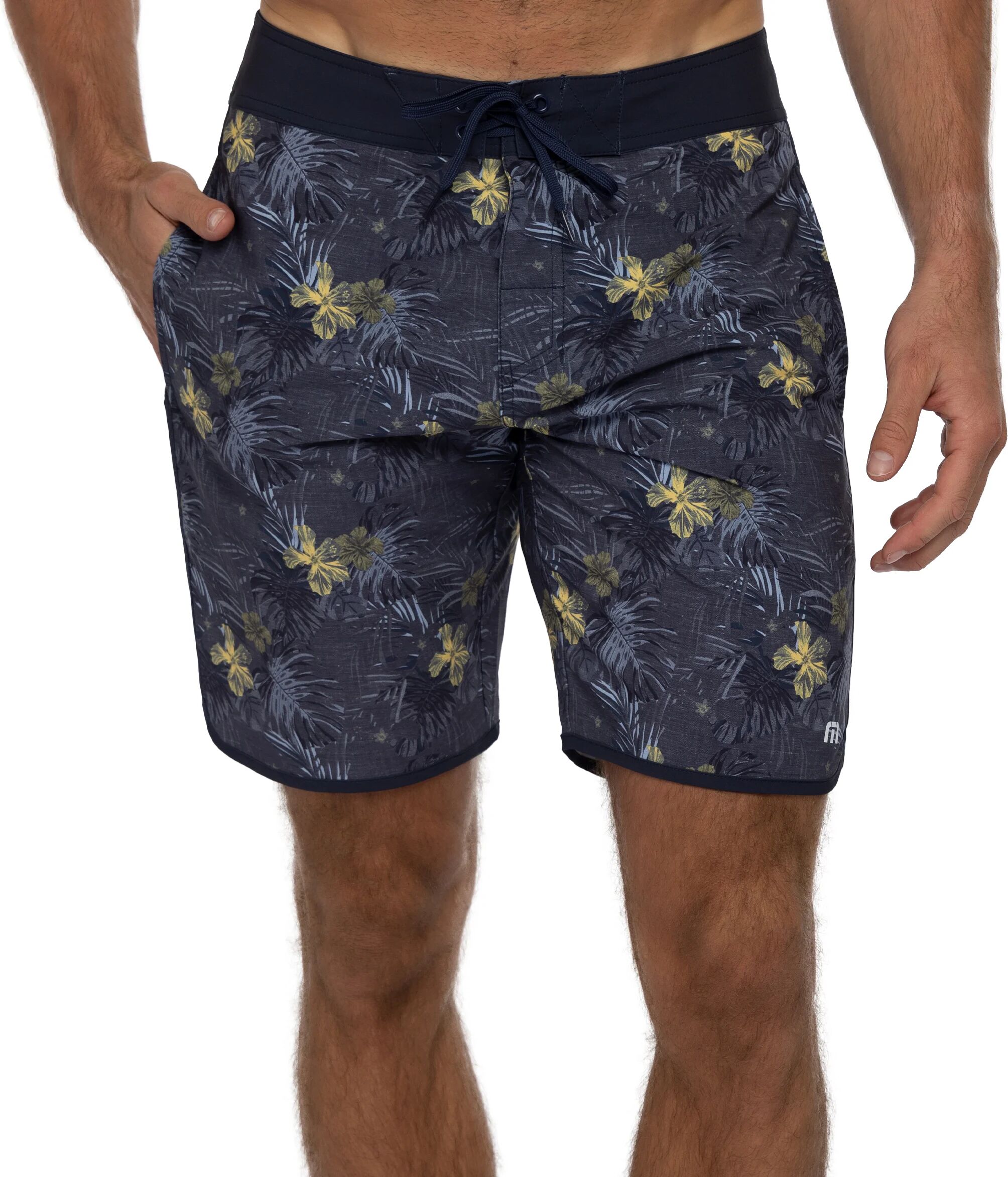 TravisMathew Becan Ruins Boardshorts - Blue, Size: 32