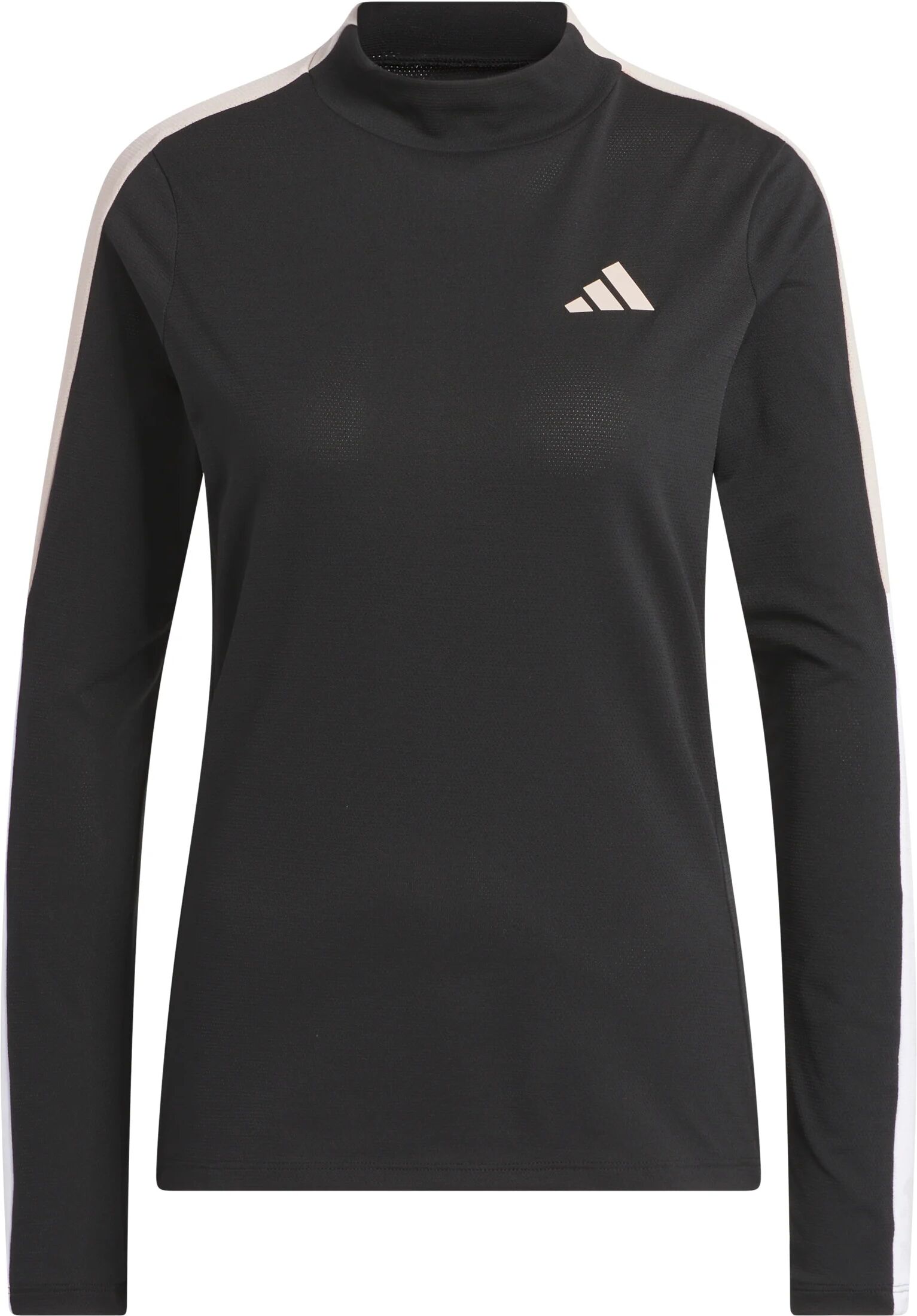 adidas Womens Made With Nature Mock Neck Long Sleeve Golf T-Shirt - Black, Size: X-Large