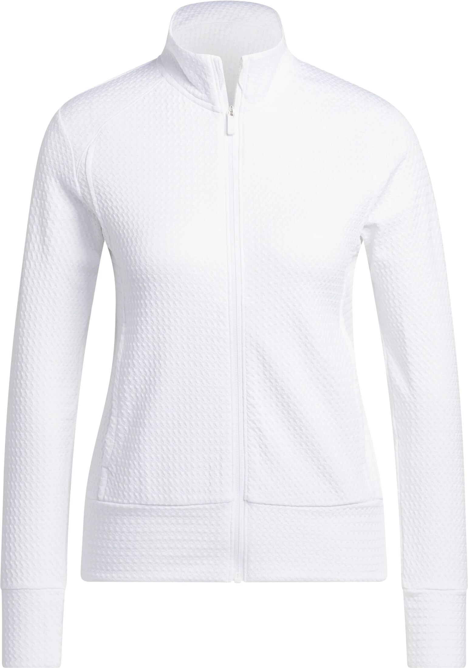 adidas Womens Ultimate365 Textured Golf Jacket - White, Size: X-Large