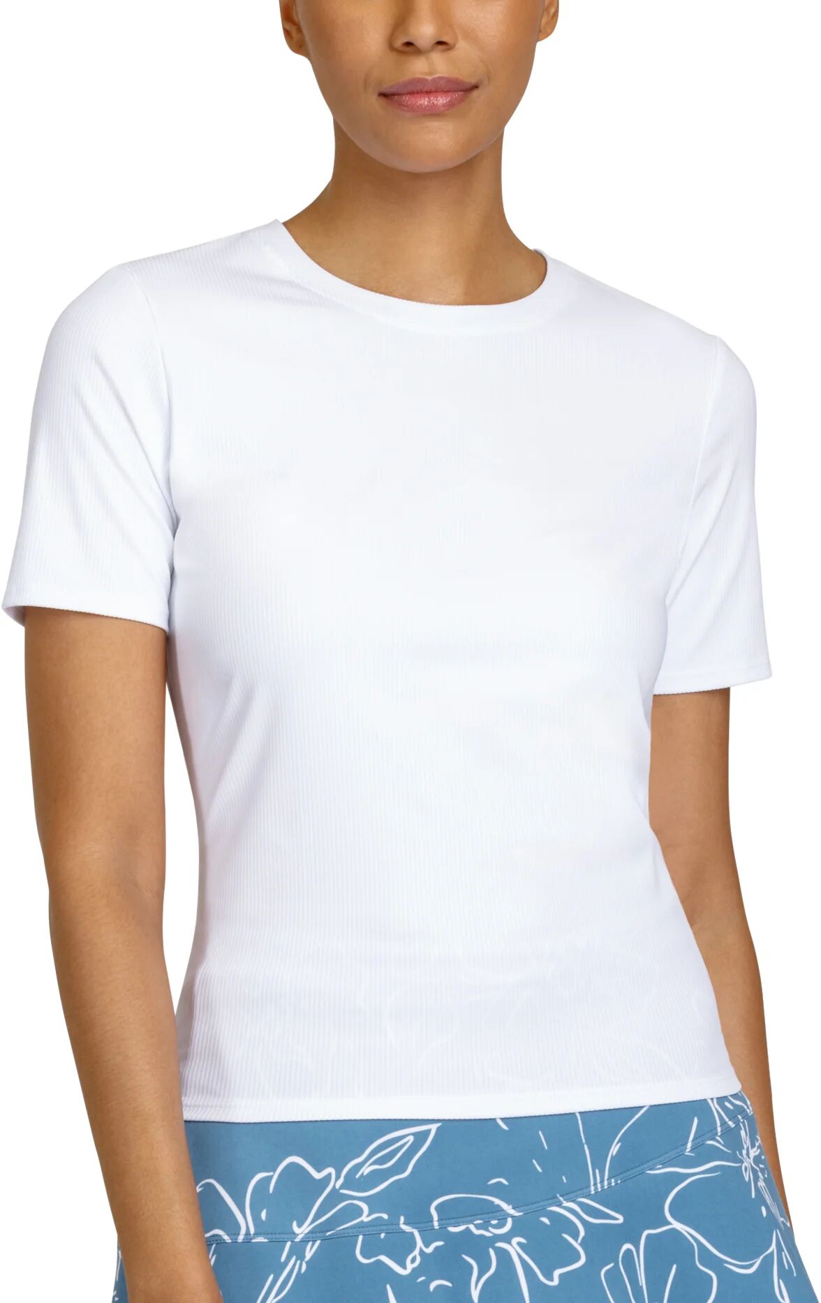 Tail Activewear Womens Geneva Crew Neck Golf Top - White, Size: Large