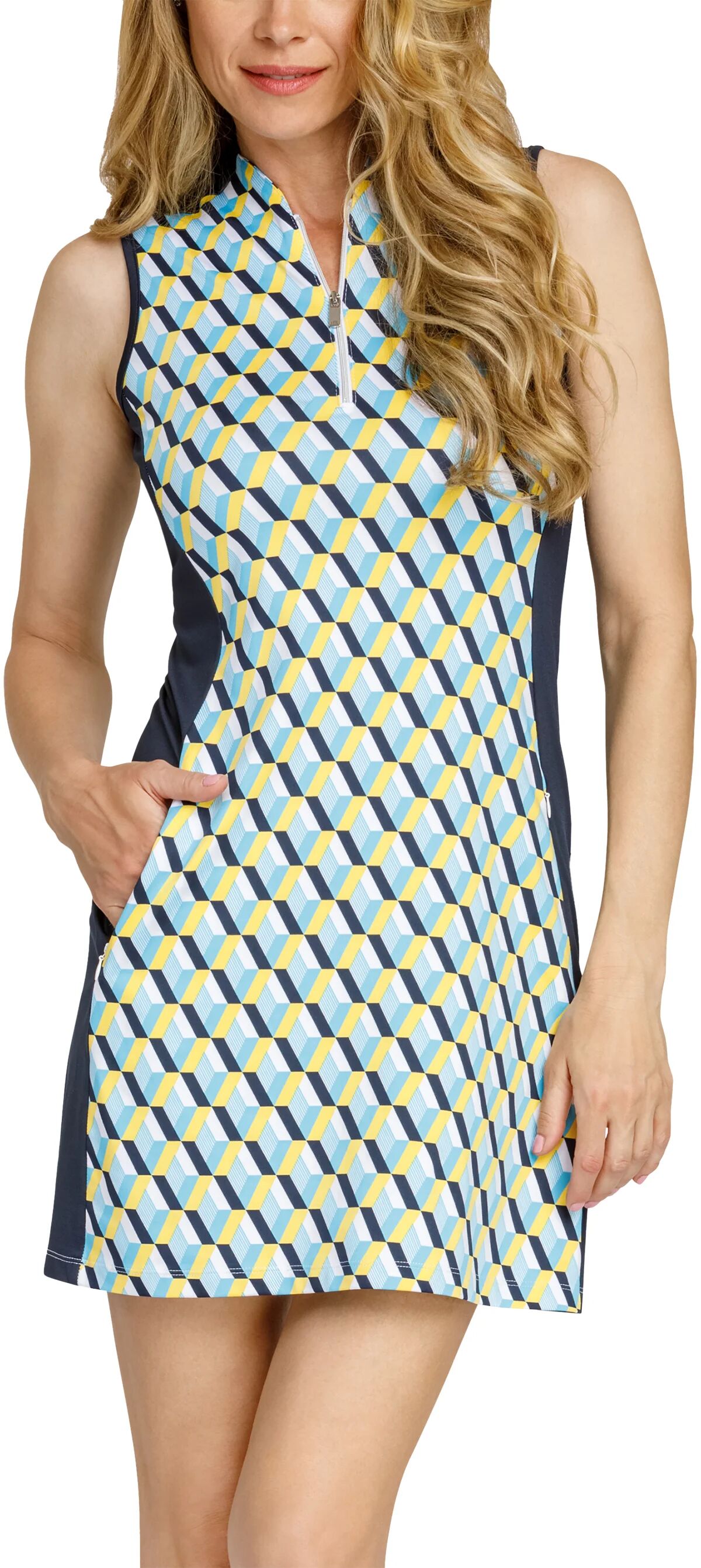 Tail Activewear Womens Zamora 35 Inch Sleeveless Golf Dress - Blue, Size: X-Large