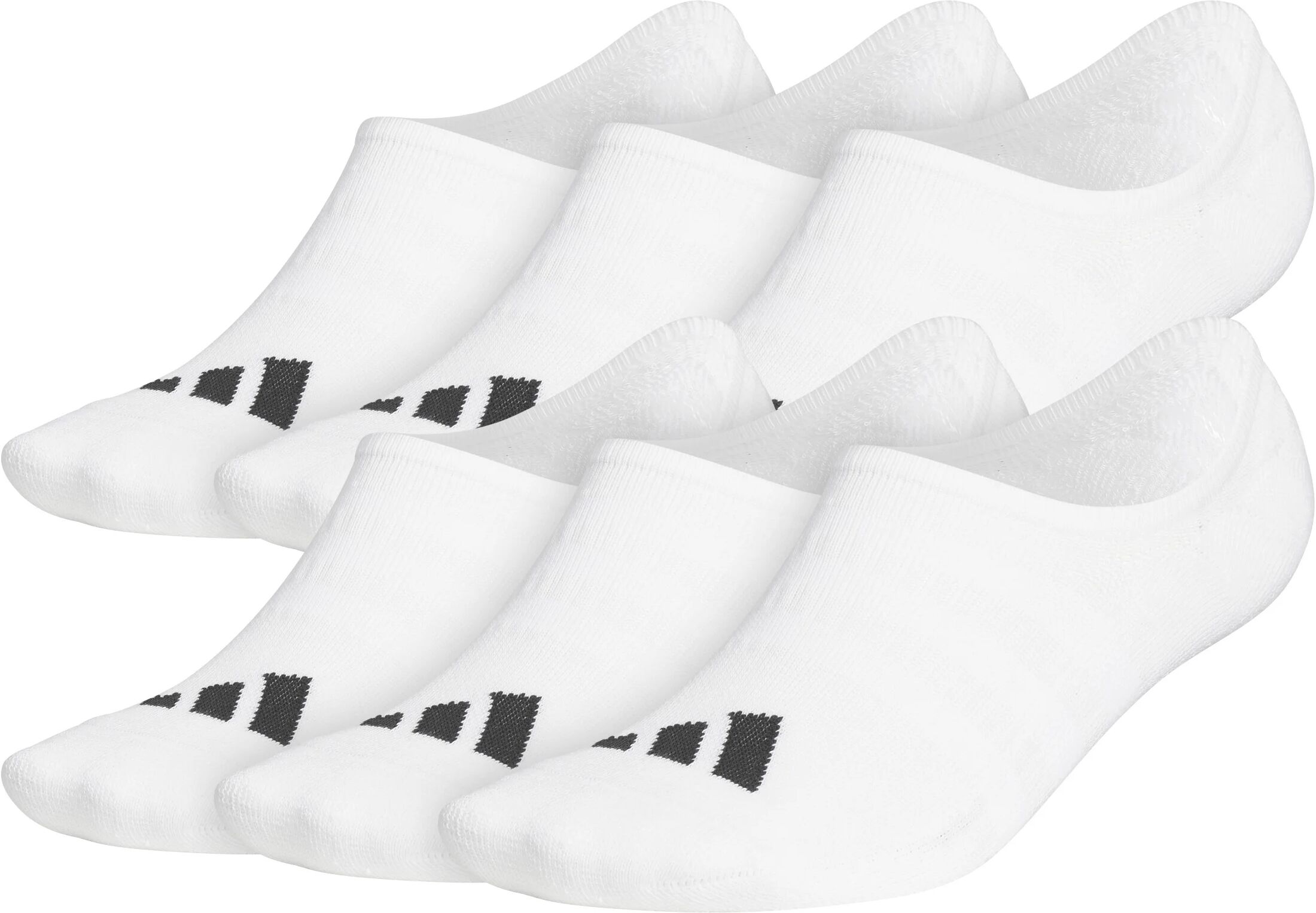 adidas Lowcut Men's Golf Socks - 6 Pack - White, Size: Medium (7-8.5)