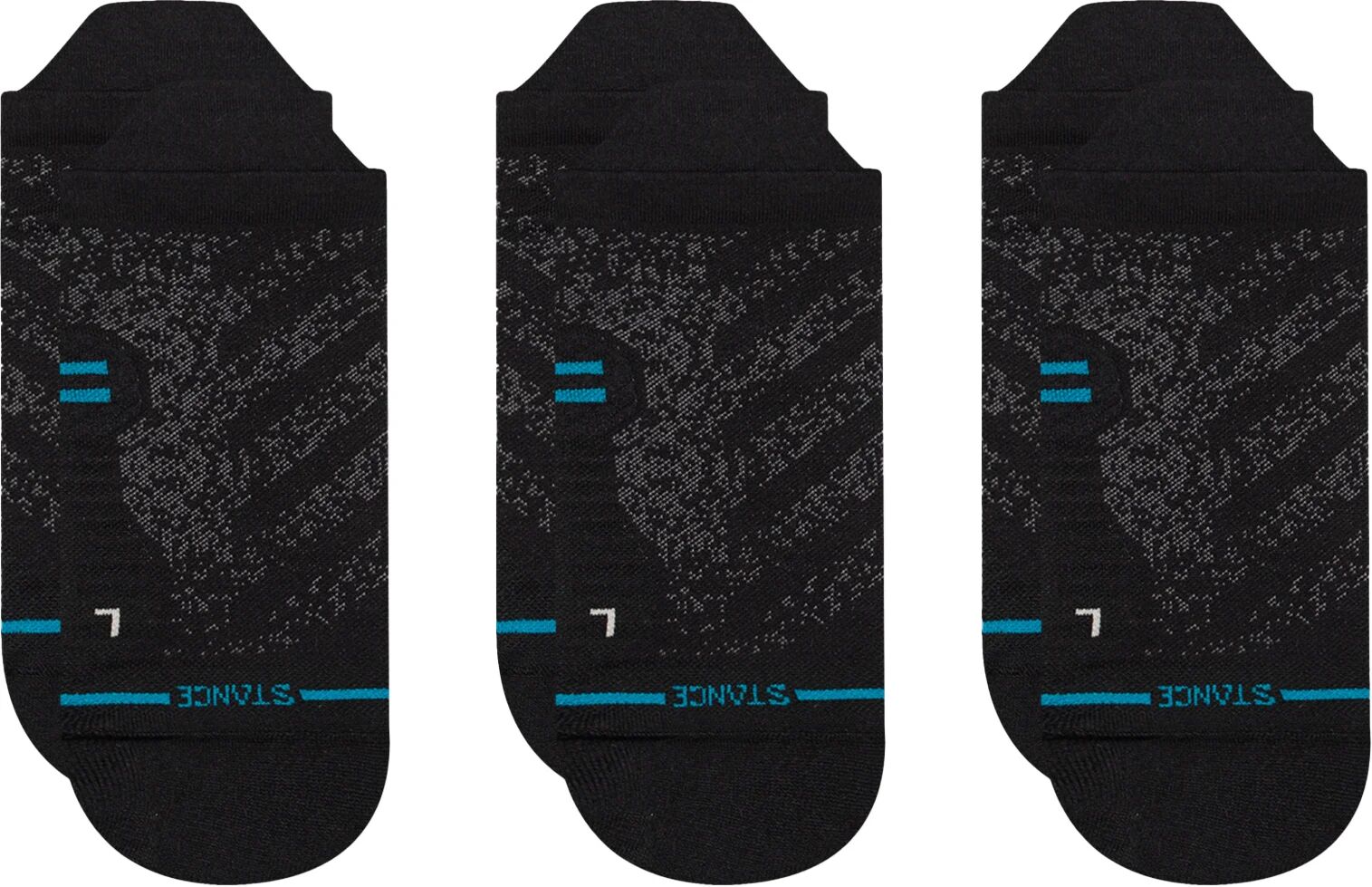 Stance Golf Stance Men's Golf Run Ultralight Performance Tab Socks - 3 Pack - Black, Size: Large