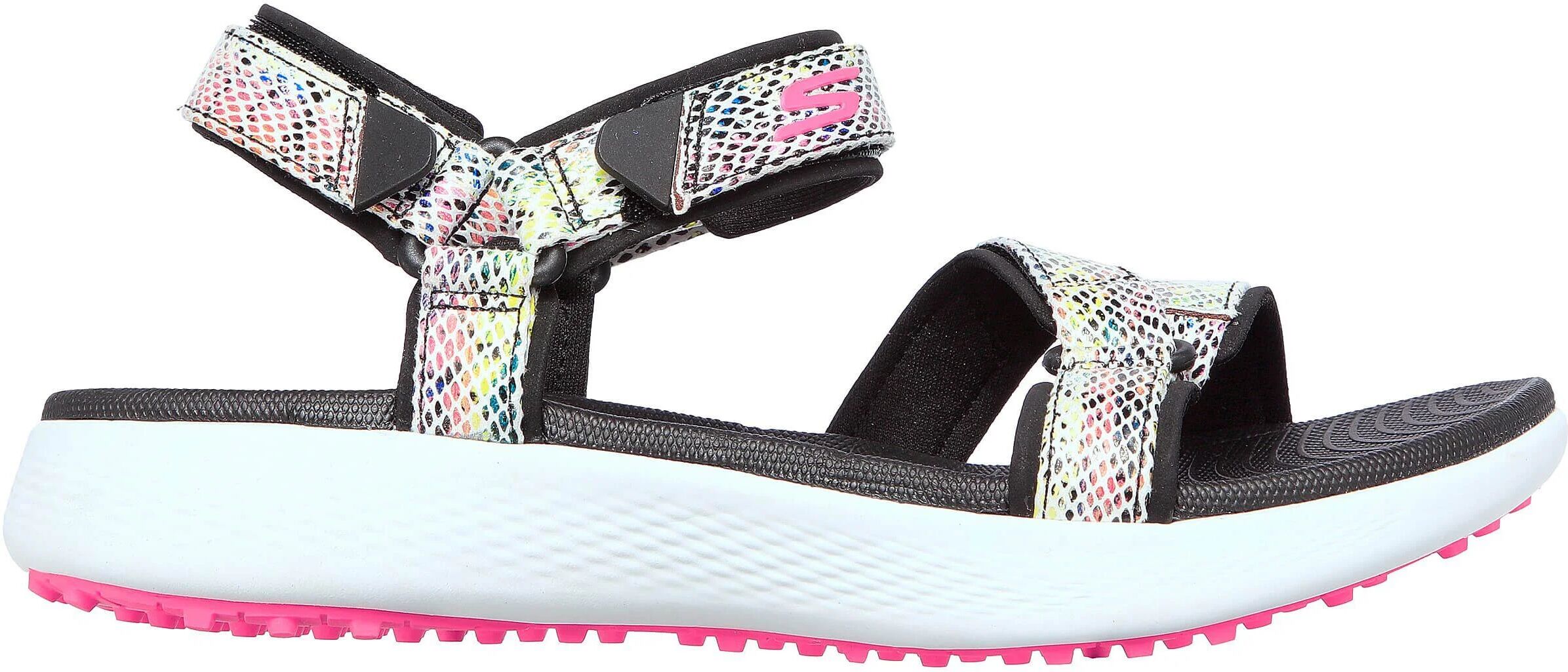 Skechers Womens GO GOLF 600 Charms Golf Sandals - Black/Multi - 7 - MEDIUM