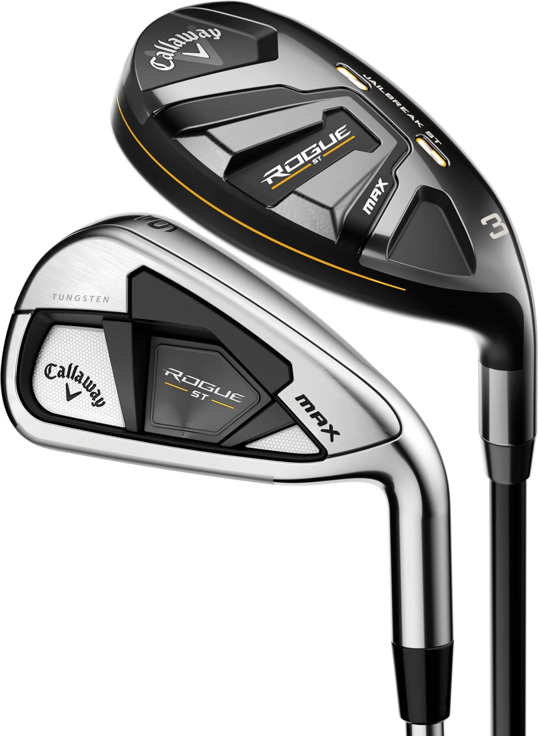 Callaway Rogue ST MAX Hybrid Combo Iron Set - 4H,5H,6-PW - STIFF - RIGHT - Golf Clubs