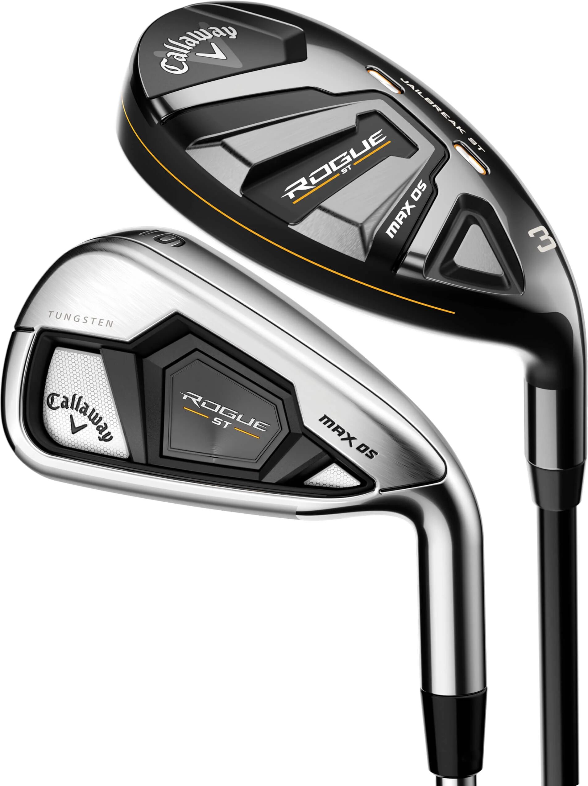 Callaway Rogue ST MAX OS Hybrid Combo Iron Set - 4H,5H,6-PW - STIFF - RIGHT - Golf Clubs