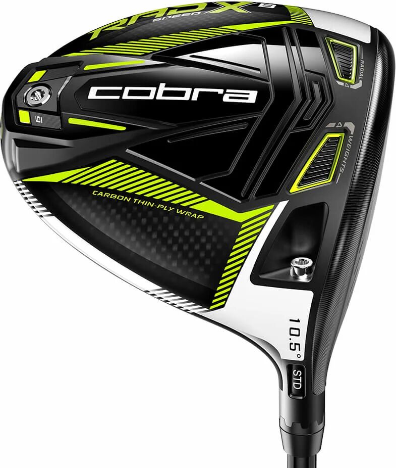 Cobra RADSPEED XB Driver - Black/Turbo Yellow - Black/Turbo Yellow - RIGHT - HZRDUS SMOKE60S - 9.0 - Golf Clubs