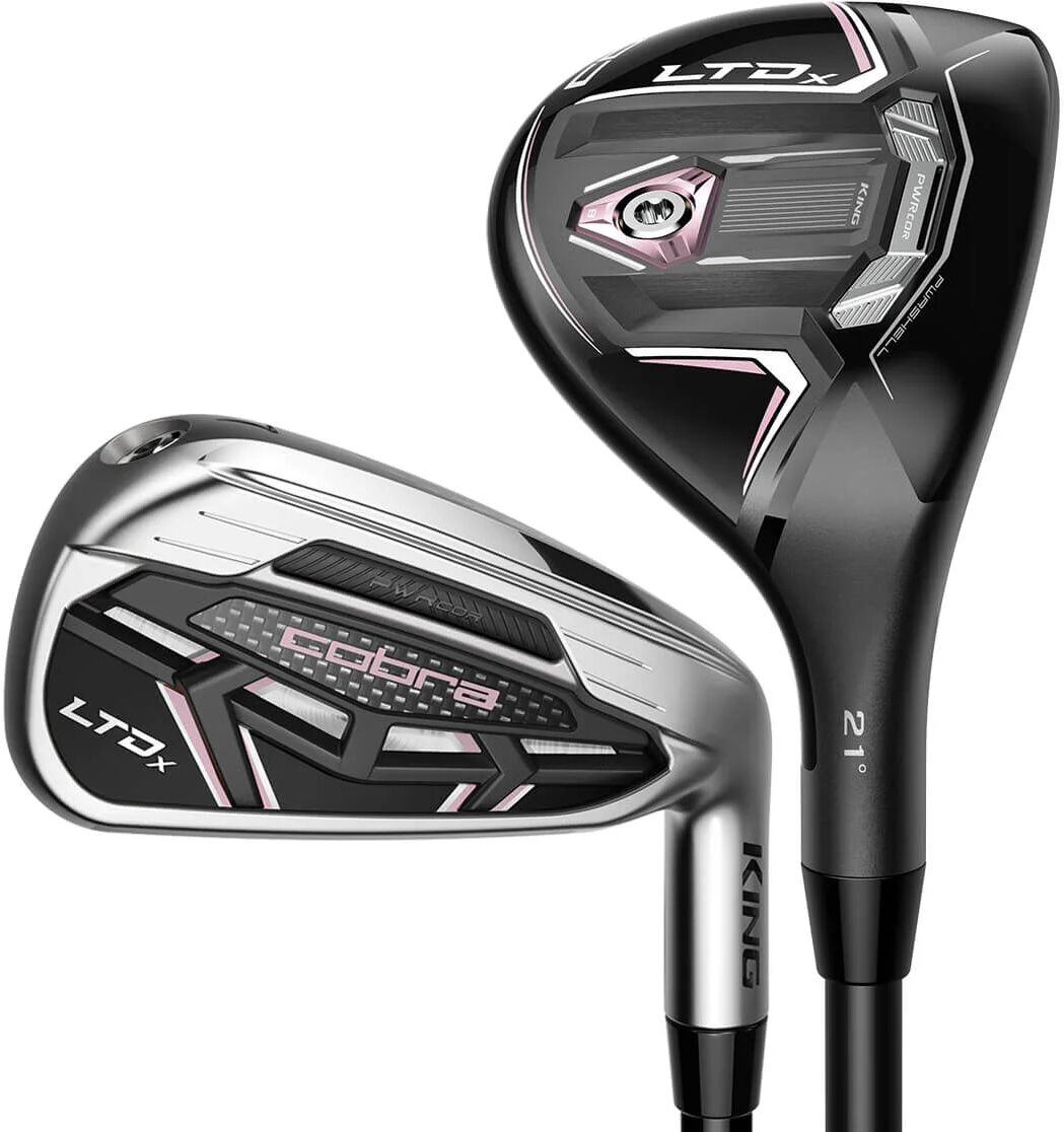 Cobra Womens LTD x Hybrid Combo Iron Set - CHROME/ELDERBER - RIGHT - 5H,6H,7-PW,SW - Golf Clubs