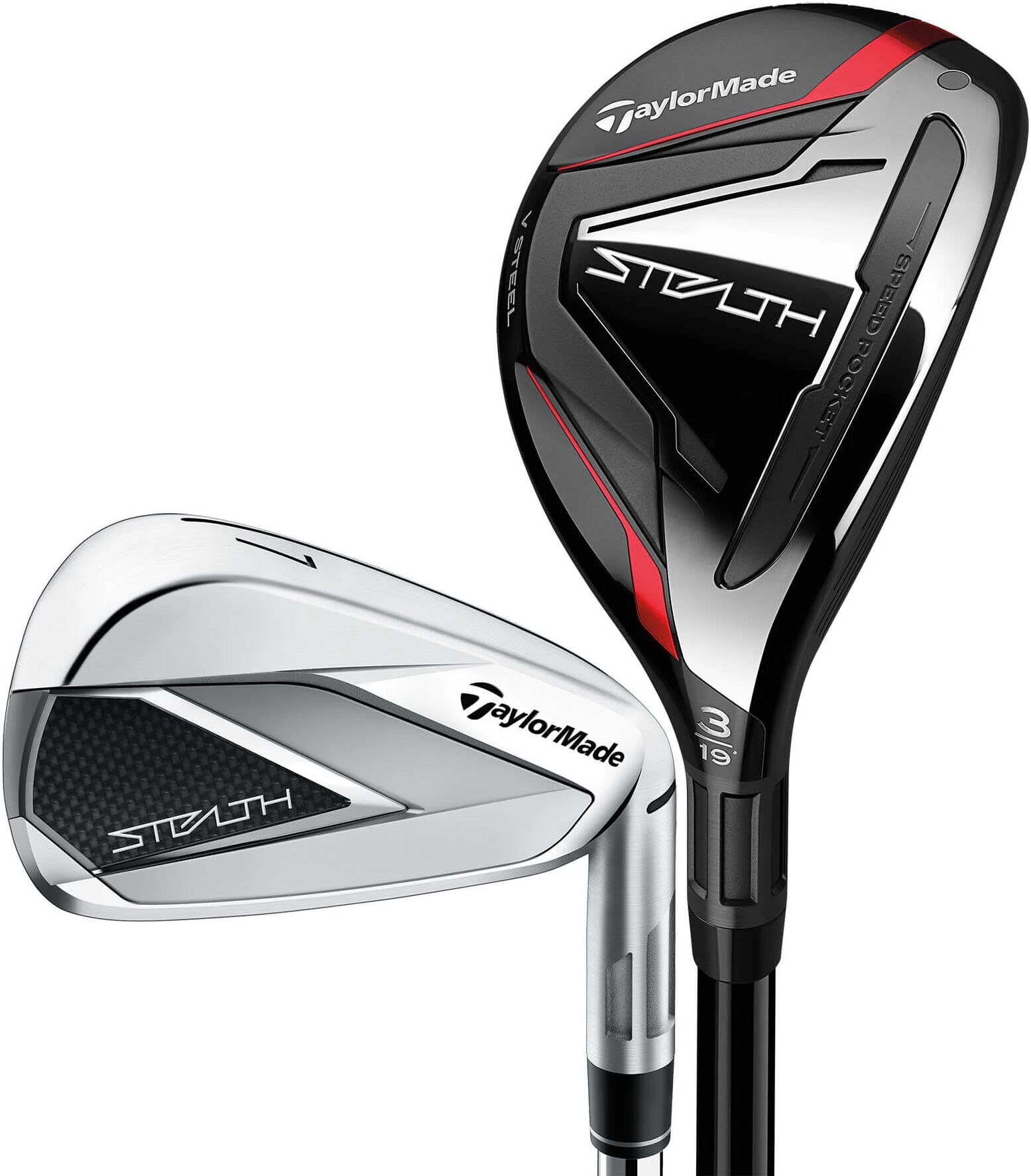 TaylorMade Stealth Hybrid Combo Iron Set - 4H,5H,6-PW,SW - STIFF - LEFT - Golf Clubs