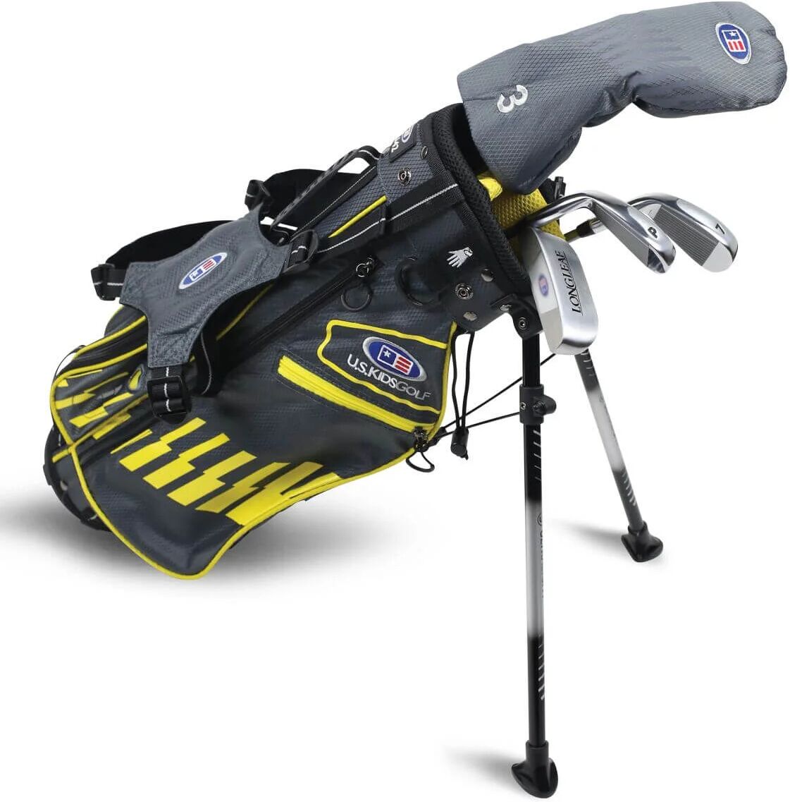 U. S. Kids Golf U.S. Kids UL42 4 Club Junior Golf Set - Grey/Yellow Bag - YELLOW - LEFT