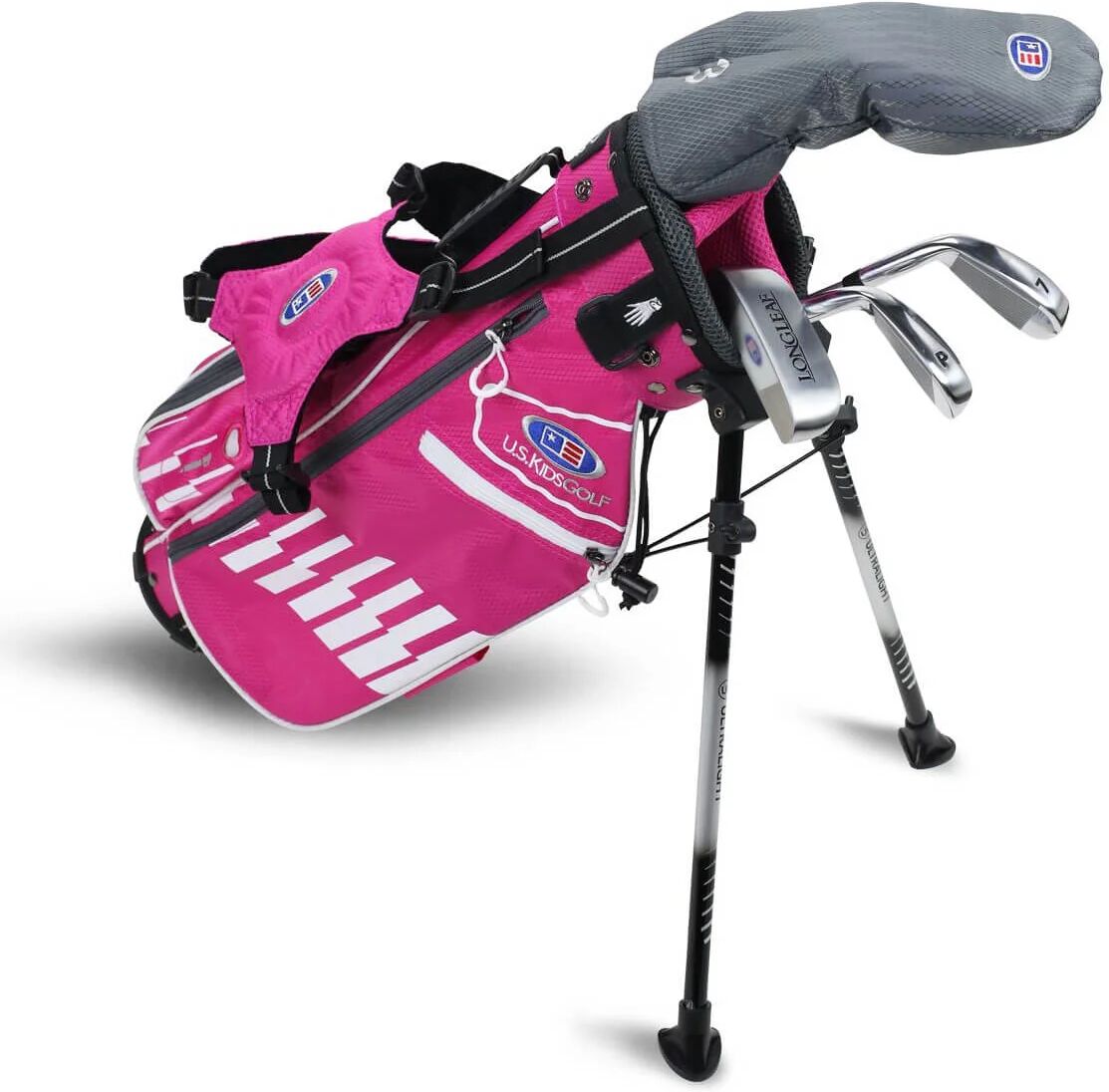 U. S. Kids Golf U.S. Kids UL42 4 Club Junior Golf Set - Pink/White Bag - PINK - LEFT