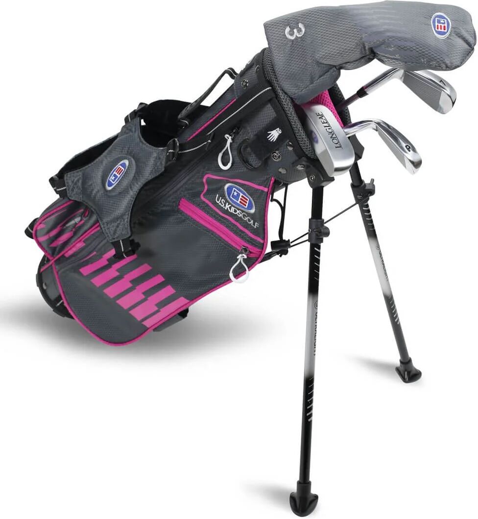 U. S. Kids Golf U.S. Kids UL45 4 Club Junior Golf Set - Grey/Pink Bag - PINK - LEFT