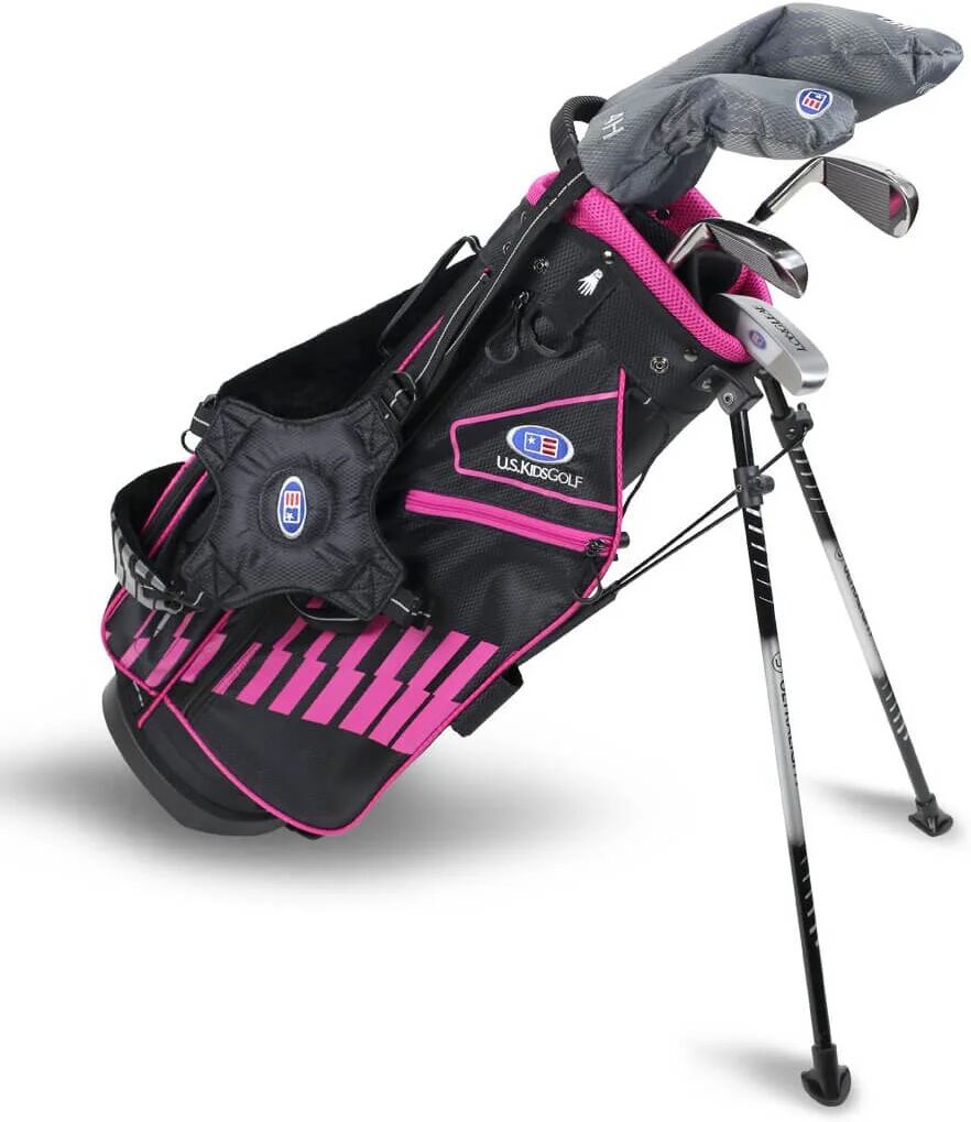 U. S. Kids Golf U.S. Kids UL51 5 Club Junior Golf Set - Black/Pink Bag - PINK - LEFT